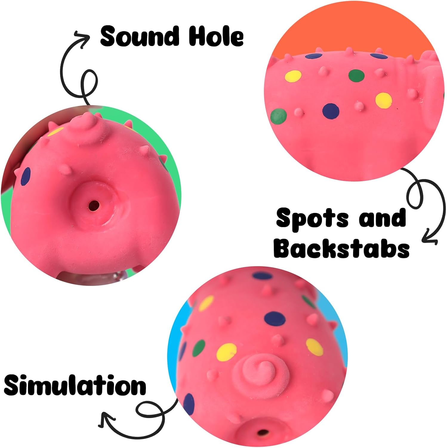 3PCS Squeaky Latex Grunting Pig Dog Toys, 4 Inch Prank Nosie Maker Puppy Chew Toys Rubber Squeeze Gift for Dogs - Image 4