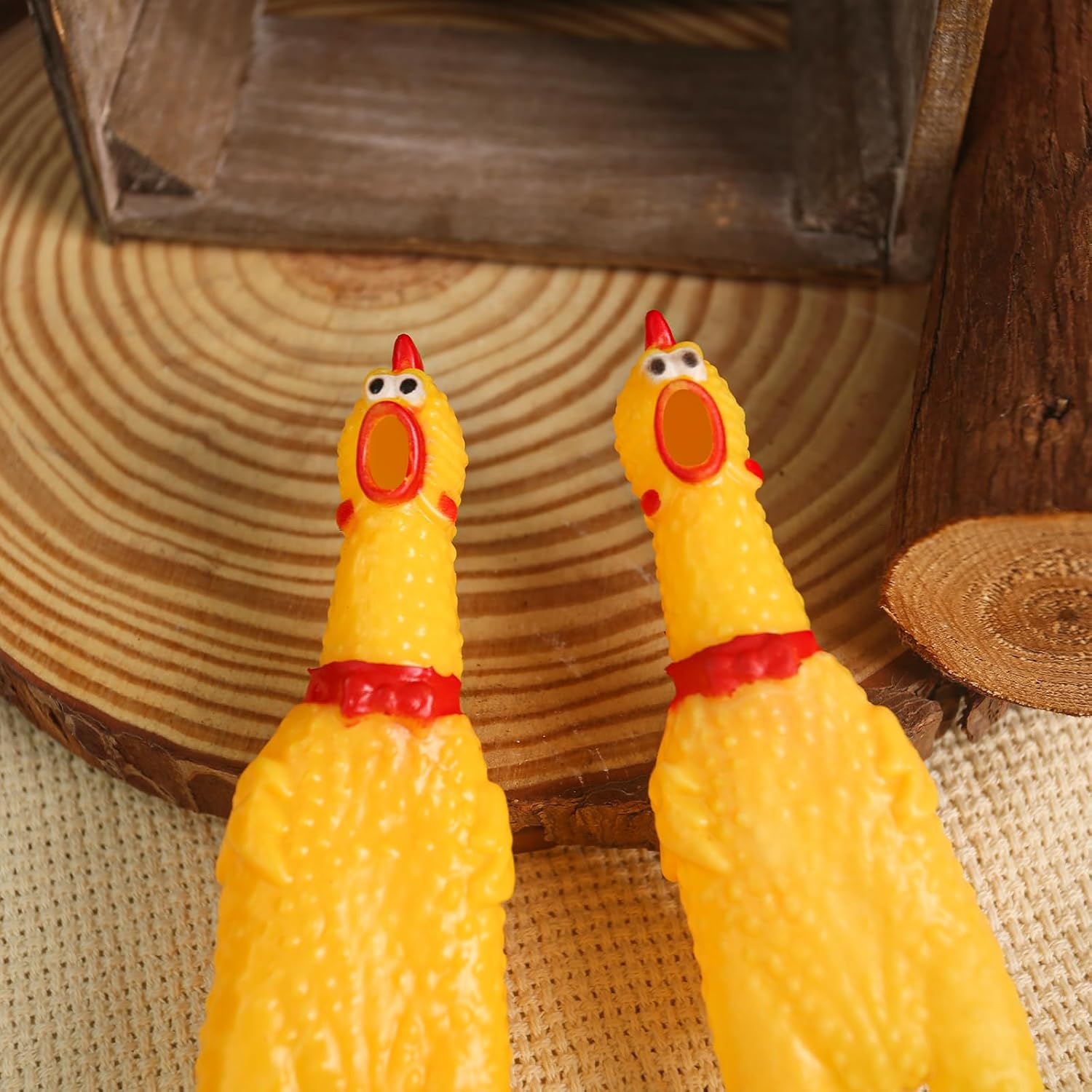 20PCS Squeaky Rubber Chickens, Screaming Chickens Bulk Prank Novelty Toys Pet Toys for Party Favors Family Game Dog Toys Noise Maker - Image 6