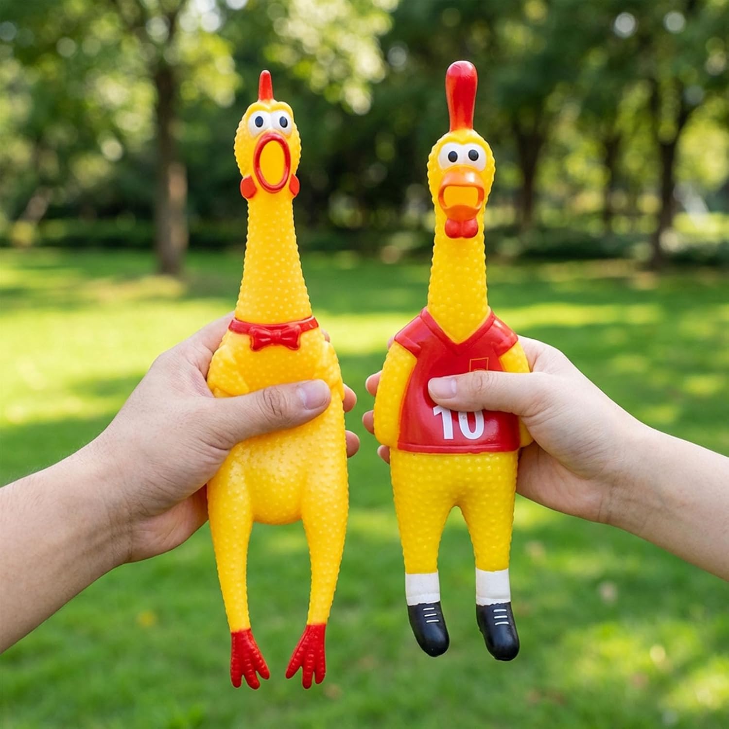 Screaming Chicken & Squeaky Chicken Dog Toy – Two Hilarious Prank Toys for Fun, Stress Relief & Play - Image 2