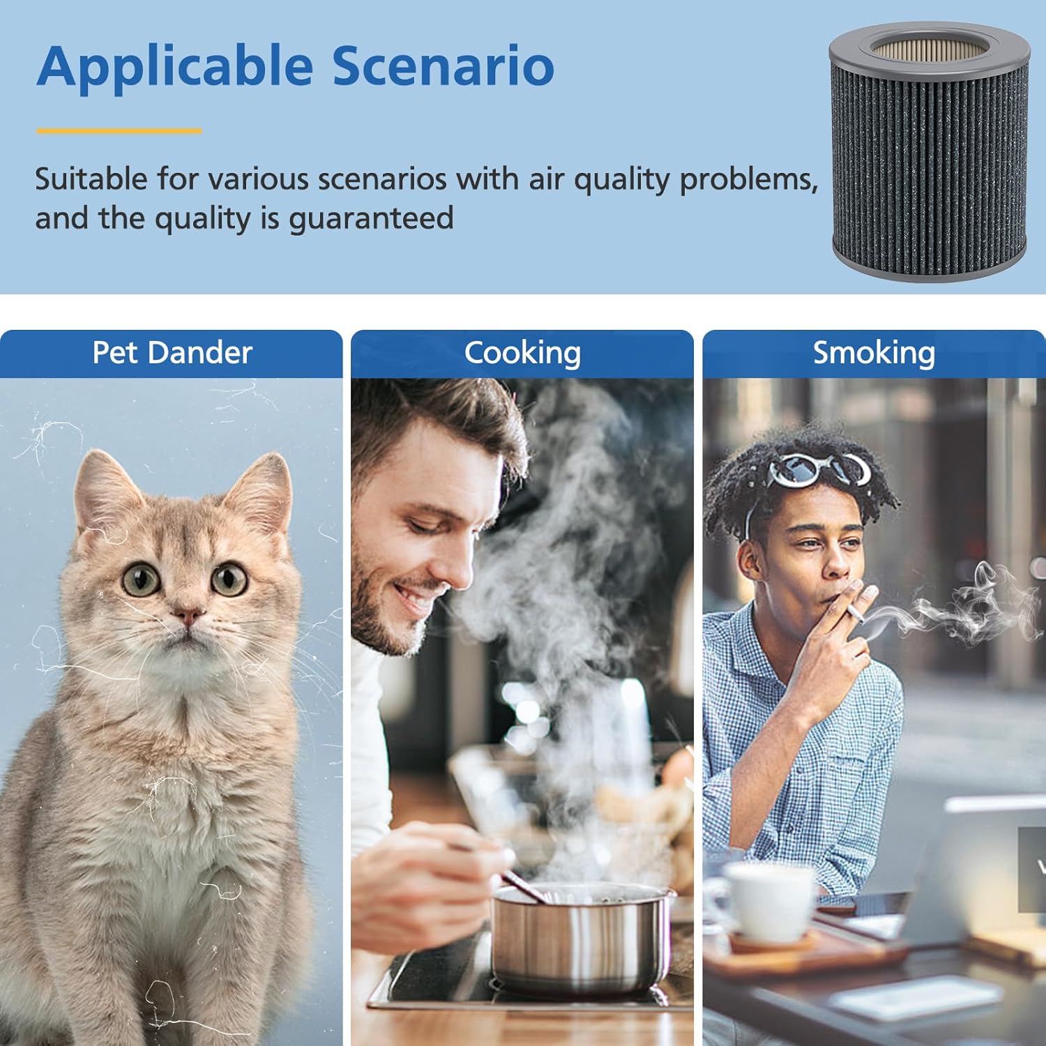 Air Mini HEPA Replacement Filters Compatible with Molekule Tri-Power Air Mini & Molekule Air Mini+ Air Purifiers, 3 in 1 High-Efficiency Filtration System with Activated Carbon, 1 Pack - Image 7