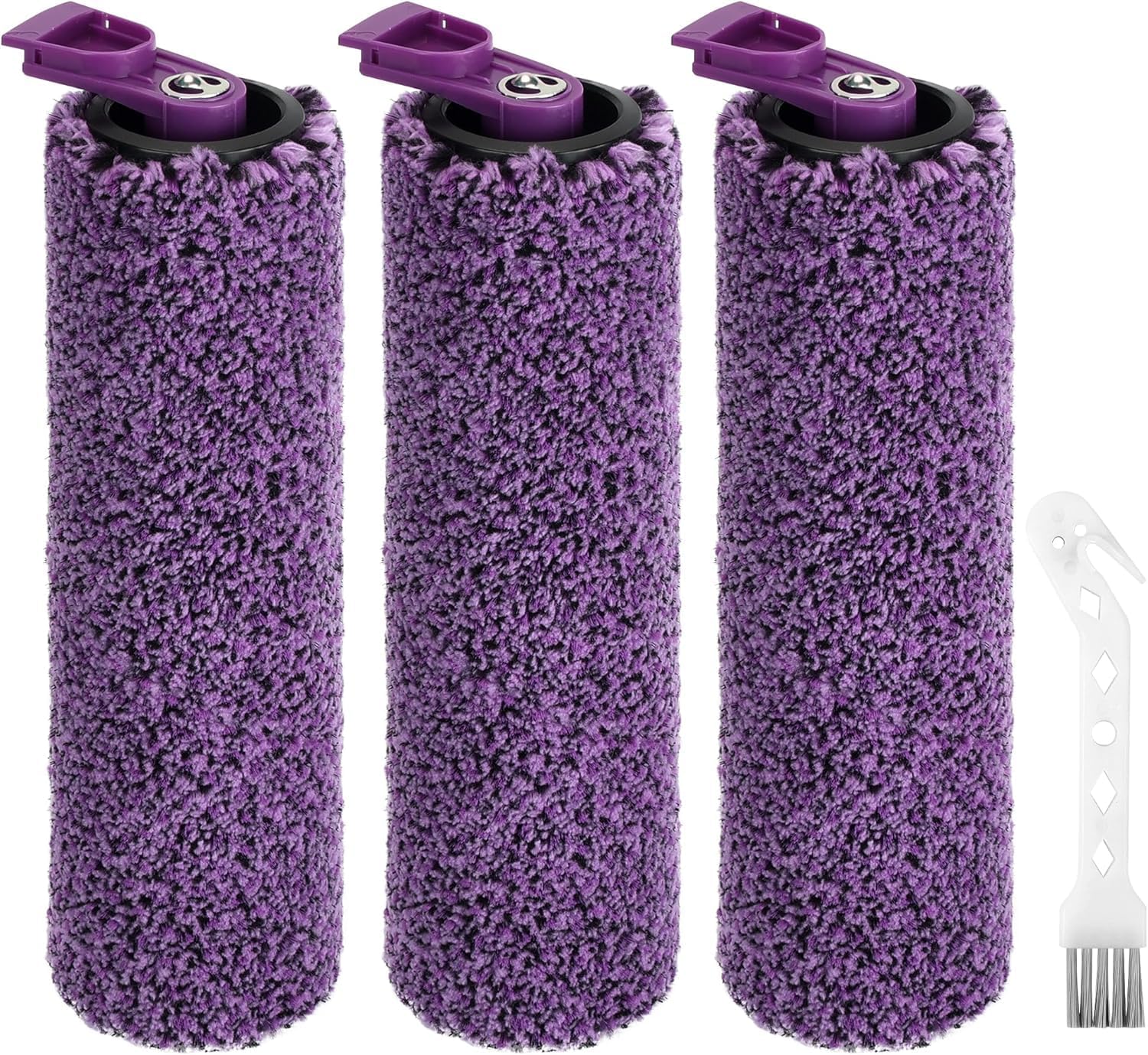 SD201 Brush Roller Shark Mop: Compatible with Shark Steam Pickup 3-in-1 Steam Mop SD200 SD201C SD201Q SD205 Models - Roll Brush 1 Cleaning Tool Replacement Parts Accessories Kit for Months 3 Pack - Image 2