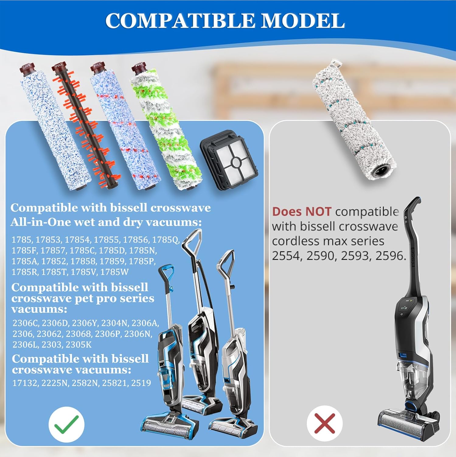 Filter Brush Replacement Compatible with Bissell CrossWave - Image 2