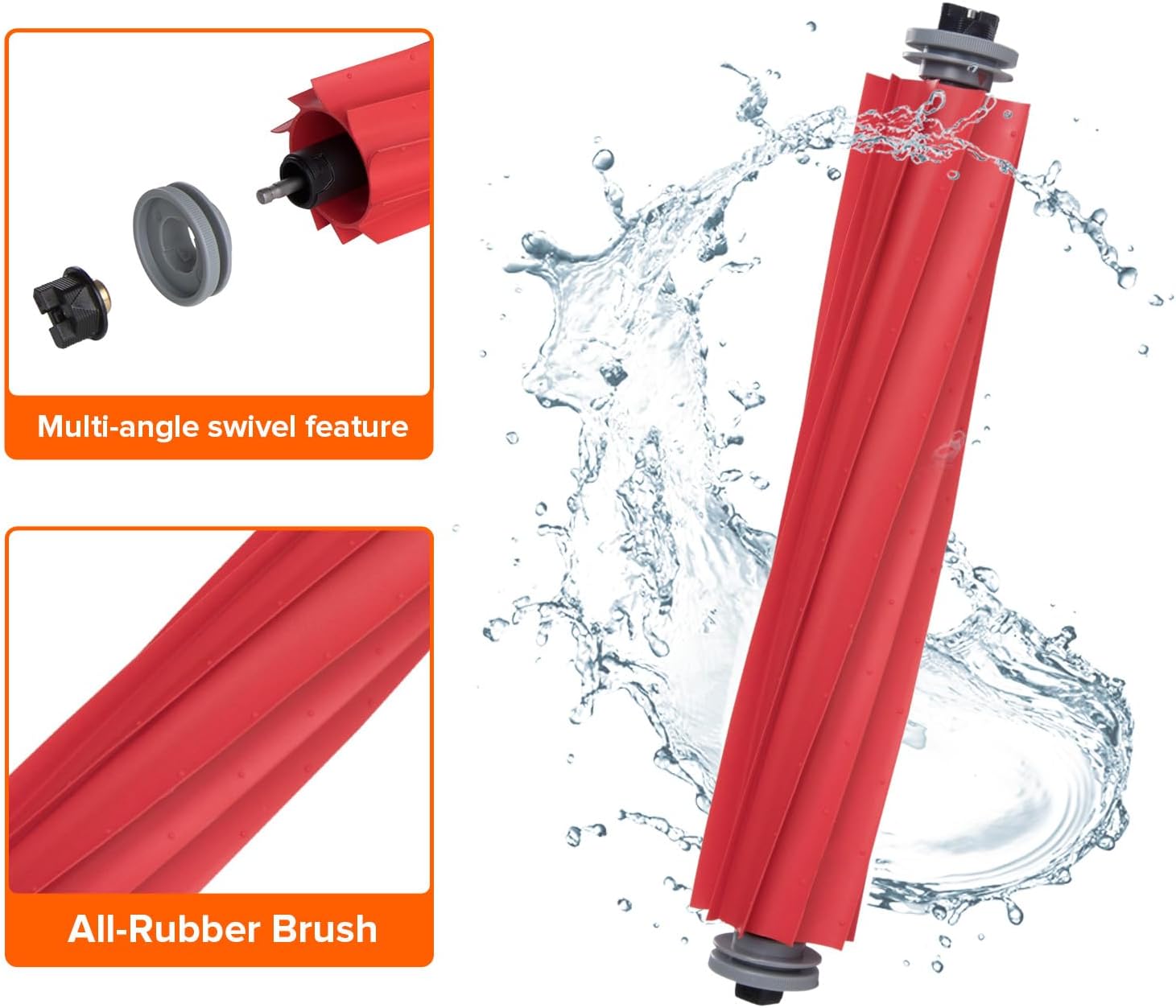 Rubber Main Brush Replacement Q Revo Series, S7 Max Ultra, QV 35A, Q7 Series Robot Vacuum - Image 5