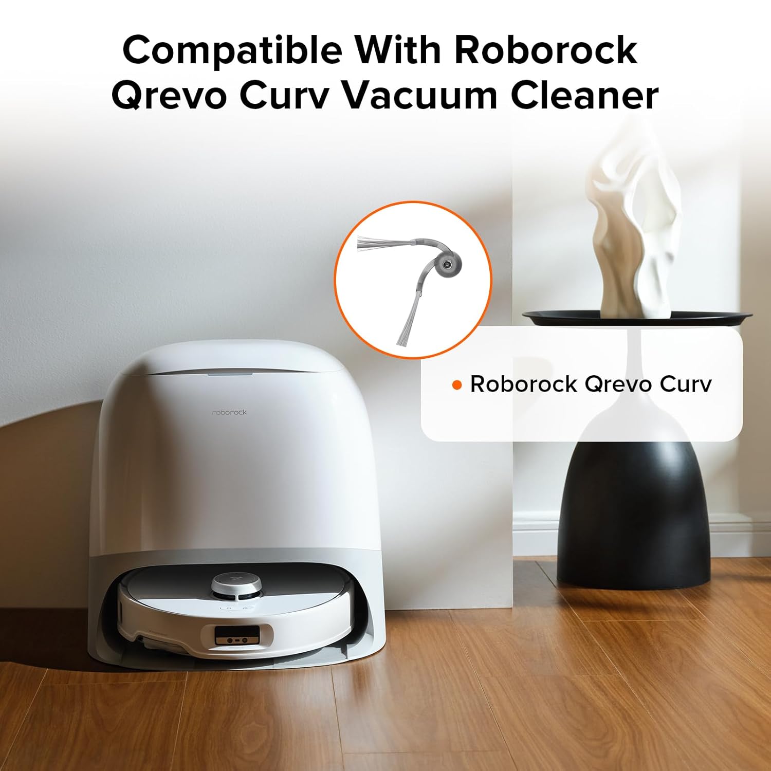 Zero-Tangling Side Brushes Replacement (2 Pieces) Qrevo Curv, Qrevo Curv S5X, Qrevo CurvX, Qrevo Edge S5A, QV 35A, Qrevo S5V, Saros 10R, Saros 10, Saros 20 Robot Vacuum - Image 2