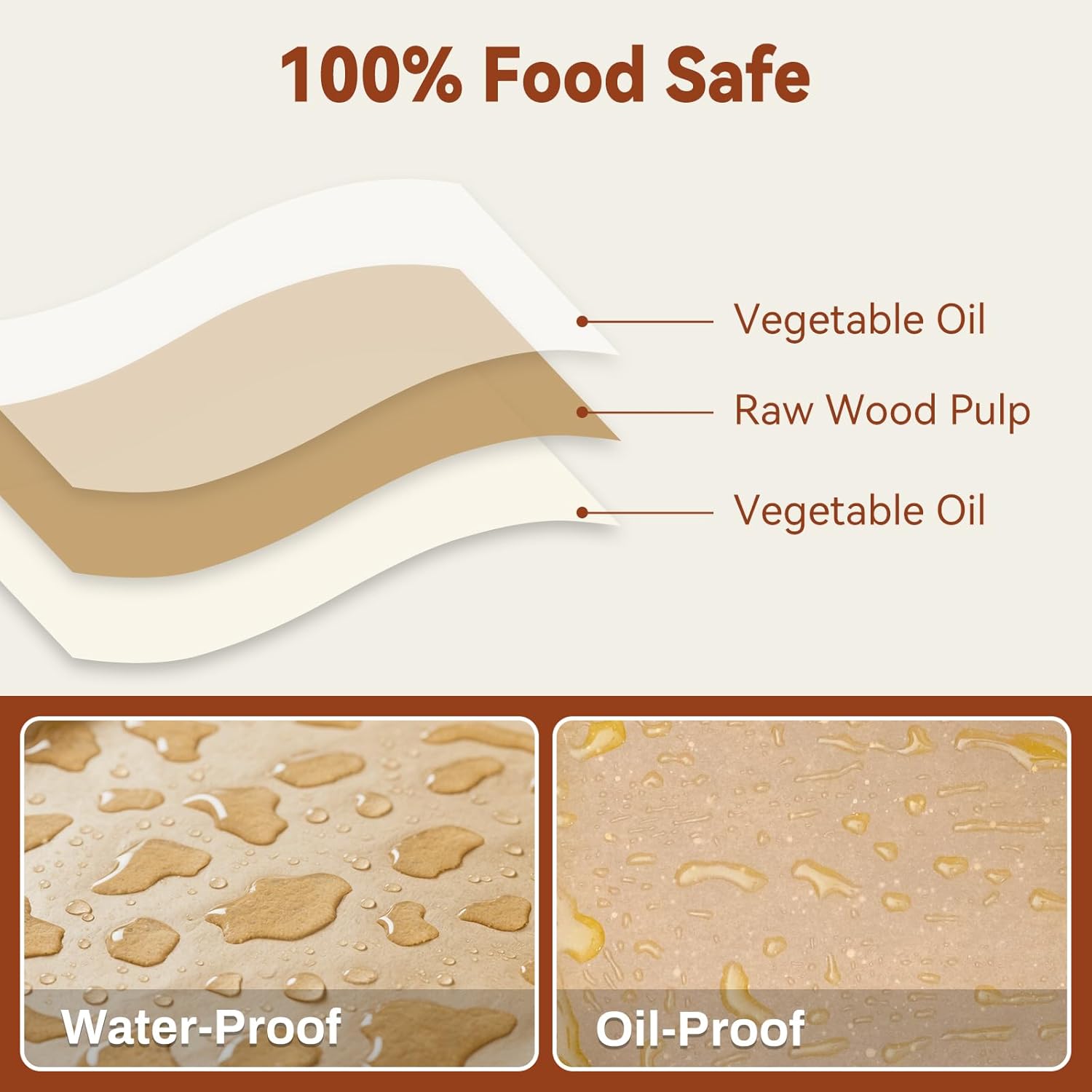 200 Pcs Parchment Paper Sheets, 12 x 16 Inch, Precut Non-Stick Parchment Sheets for Baking, Cooking, Grilling, Air Fryer and Steaming - Unbleached, Fit for Half Sheet Pans - Image 3