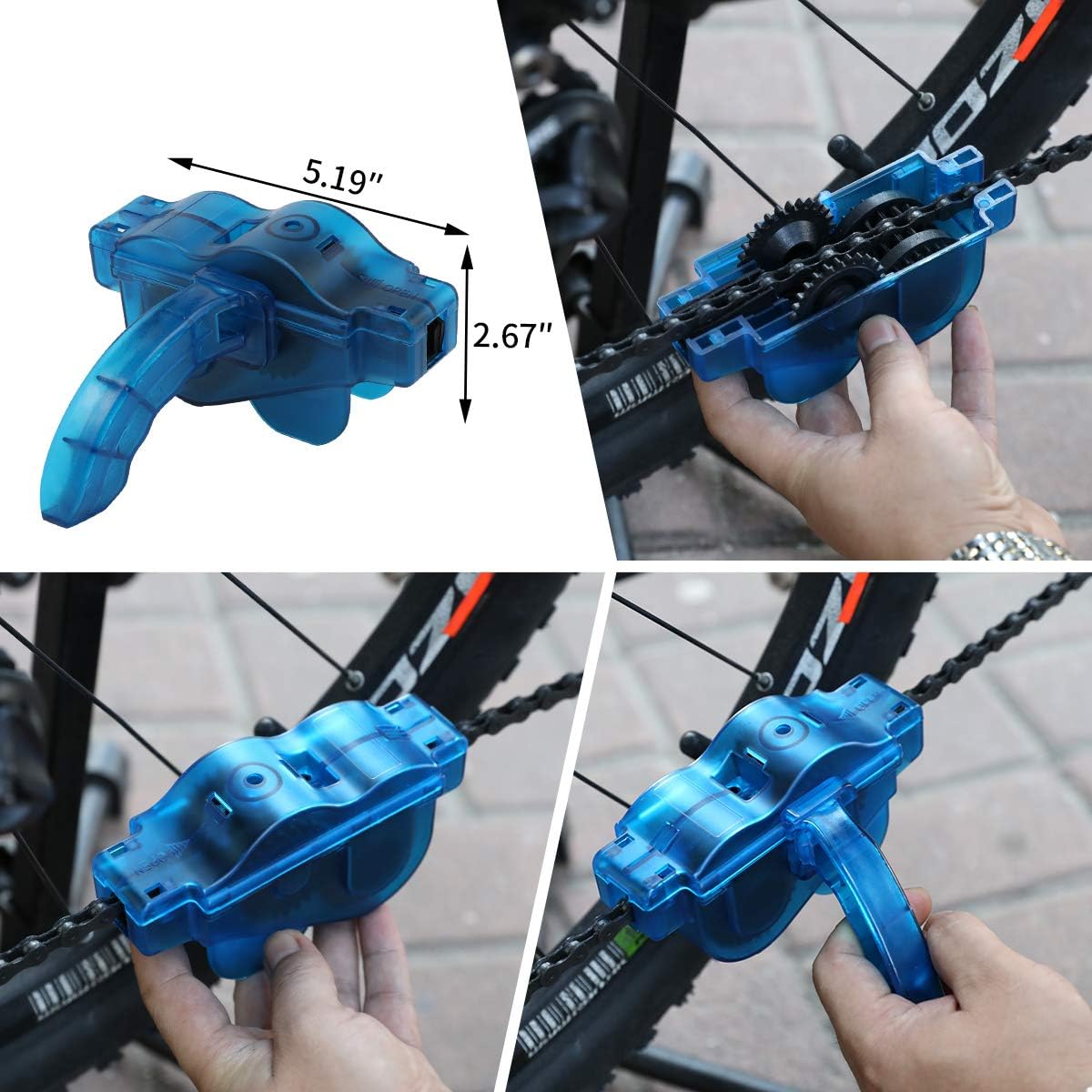 8 Pieces Precision Bicycle Cleaning Brush Tool Including Bike Chain Scrubber, suitable for Mountain, Road, City, Hybrid,BMX Bike and Folding Bike - Image 7
