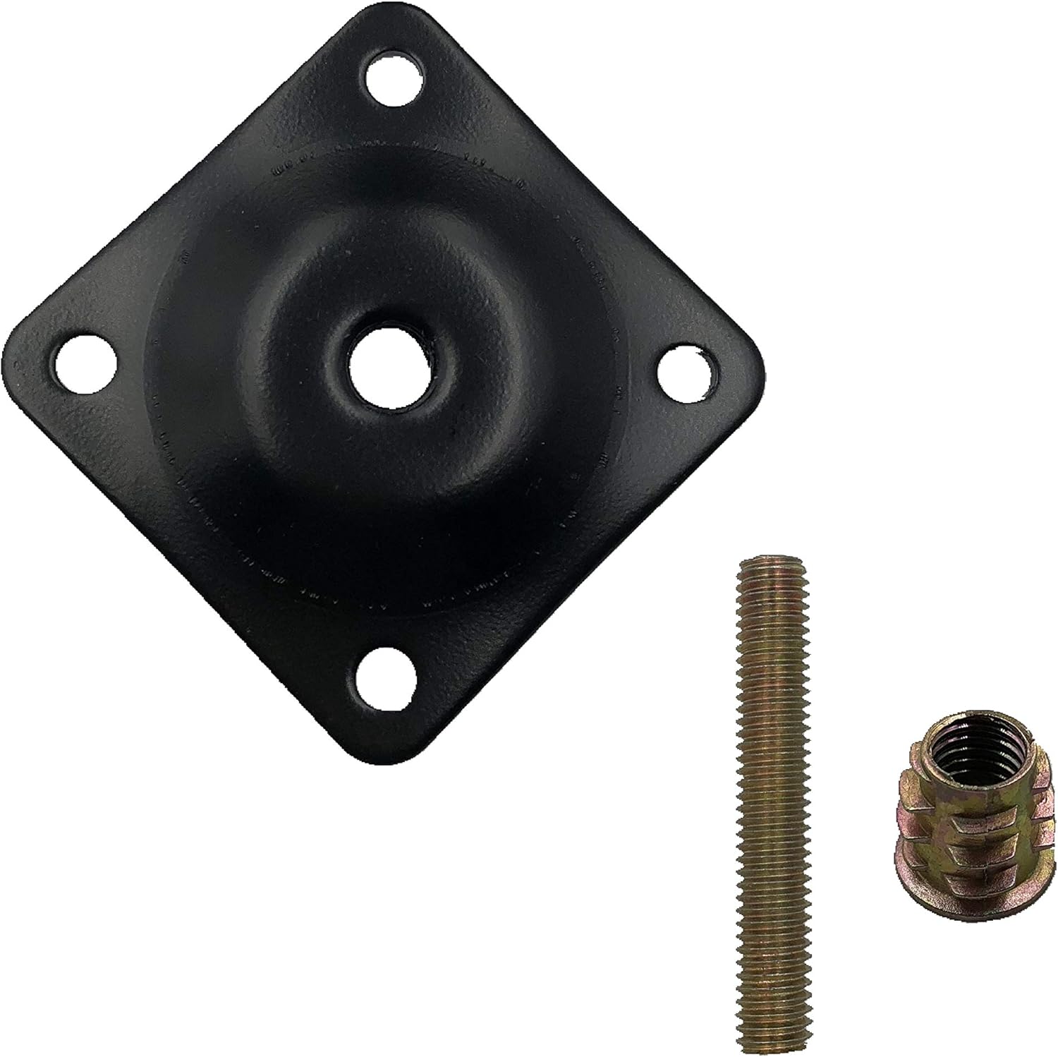 8 Sets Furniture Leg Mounting Plates with Hanger Bolts Screws Great for Furniture Sofas Couches Seats (Black) - Image 2