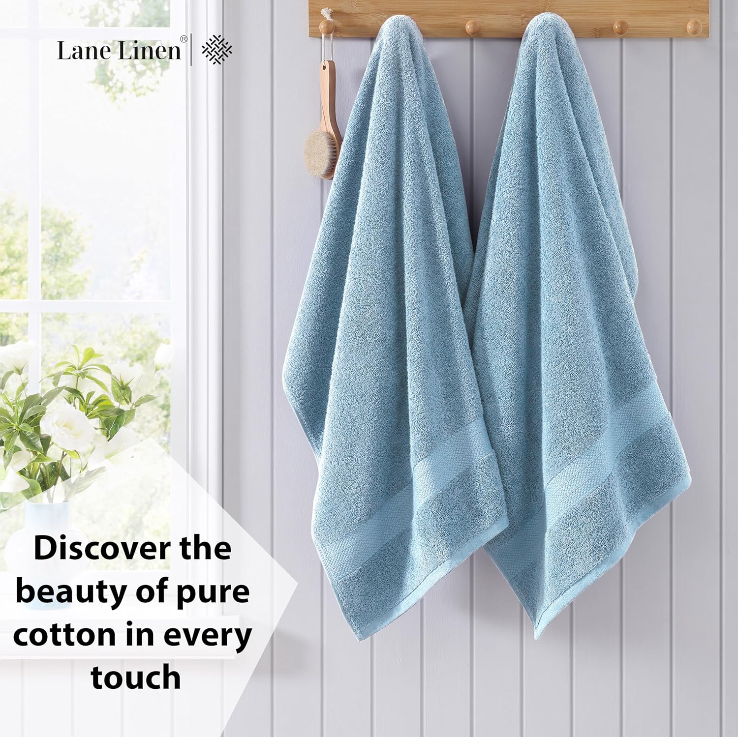 Bath Sheets Bathroom Towel Set- 2 Pack 100% Cotton Extra Large Bath Towels, Oversized Bath Towels, Luxury Bath Towels Large Bathroom Set, Shower Towels Bath Towel Sets for Bathroom, 35x66 - Allure - Image 3