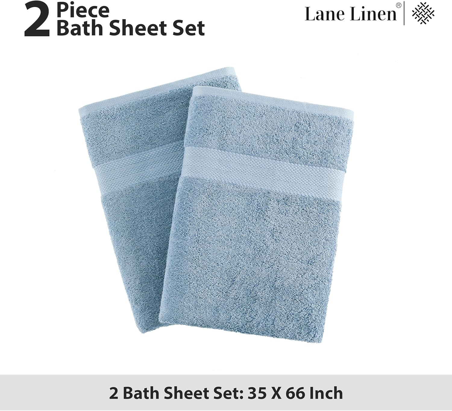 Bath Sheets Bathroom Towel Set- 2 Pack 100% Cotton Extra Large Bath Towels, Oversized Bath Towels, Luxury Bath Towels Large Bathroom Set, Shower Towels Bath Towel Sets for Bathroom, 35x66 - Allure - Image 5