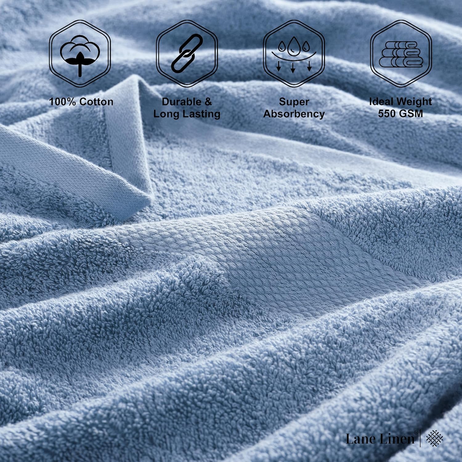 Bath Sheets Bathroom Towel Set- 2 Pack 100% Cotton Extra Large Bath Towels, Oversized Bath Towels, Luxury Bath Towels Large Bathroom Set, Shower Towels Bath Towel Sets for Bathroom, 35x66 - Allure - Image 6