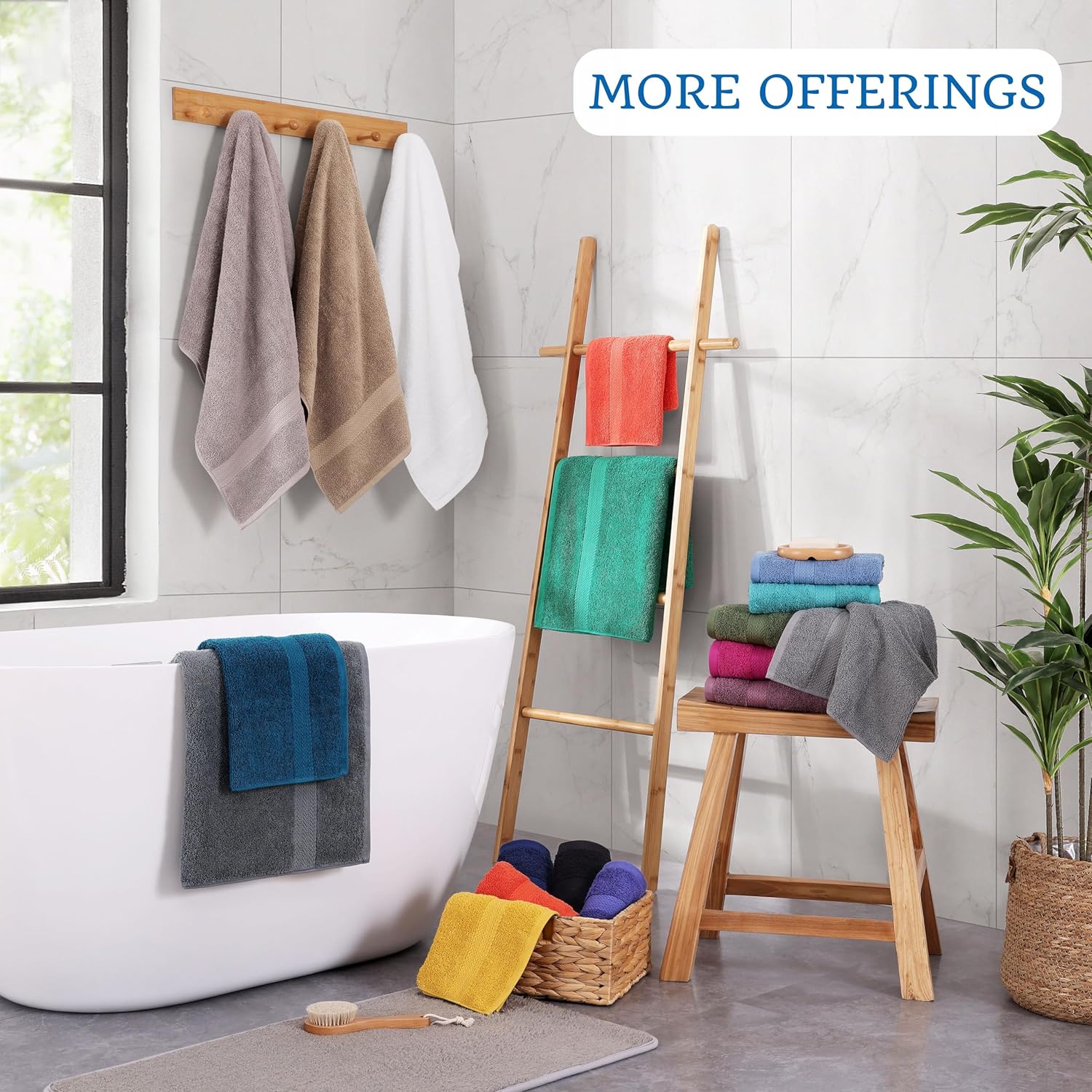 Bath Sheets Bathroom Towel Set- 2 Pack 100% Cotton Extra Large Bath Towels, Oversized Bath Towels, Luxury Bath Towels Large Bathroom Set, Shower Towels Bath Towel Sets for Bathroom, 35x66 - Allure - Image 8