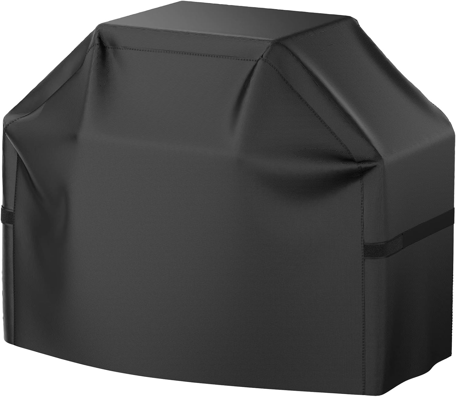 Grill Cover, 58 inch BBQ Gas Grill Cover for Outdoor Grill, Waterproof, Anti-UV, Rip-Proof, Fade Resistant Material, Barbecue Cover with Hook-and-Loop Straps & Adjustable Hem Drawstring, Black - Image 1