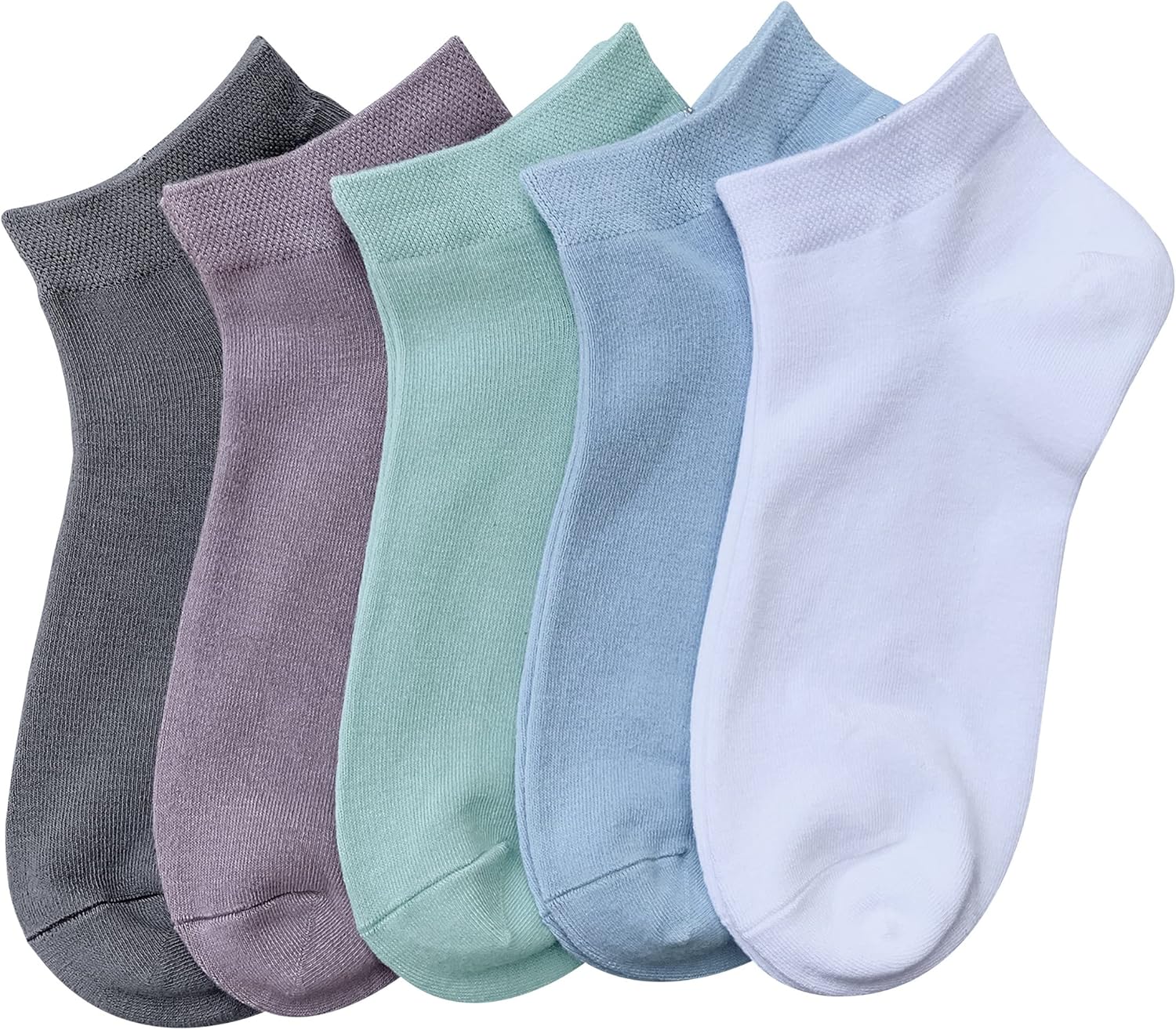 Women Bamboo Ankle Socks Ankle Length Thin Sock Odor Resistant Low Cut Sock 5 Pairs - Image 1