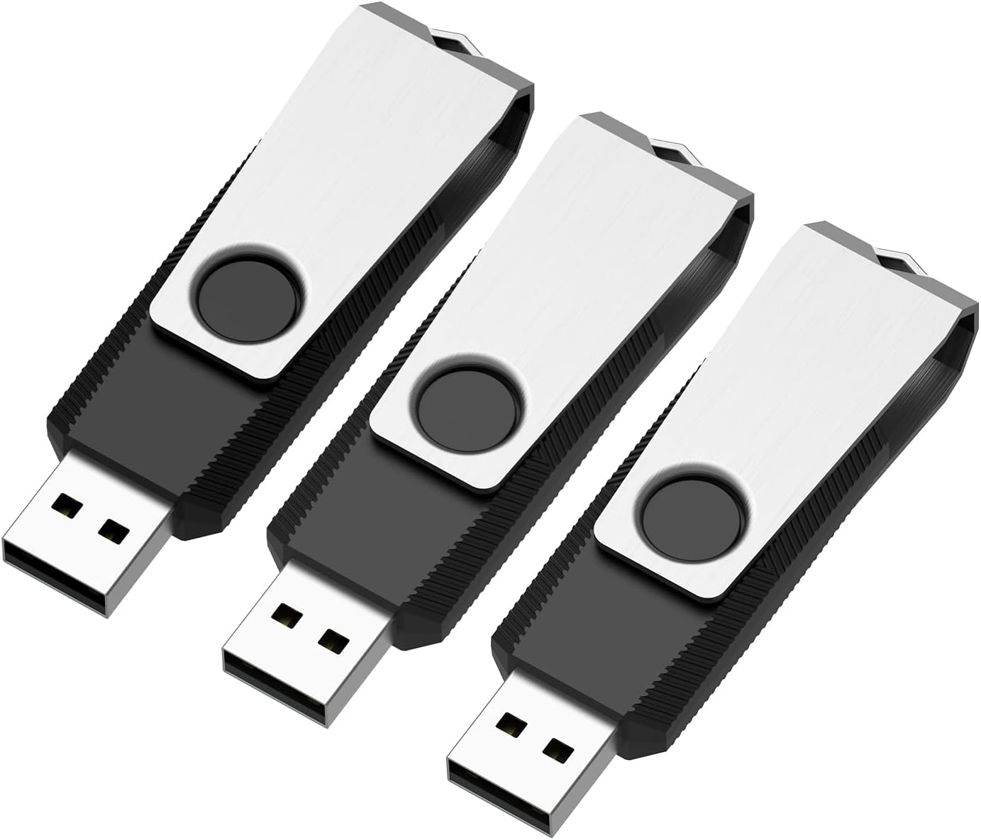 16GB 3 Pack USB Flash Drive 16GB USB Stick Bulk USB Drive 2.0 USB Key USB Thumb Drive Flash Drives 16gb Memory Stick for Computer (Black,3 pcs) - Image 1