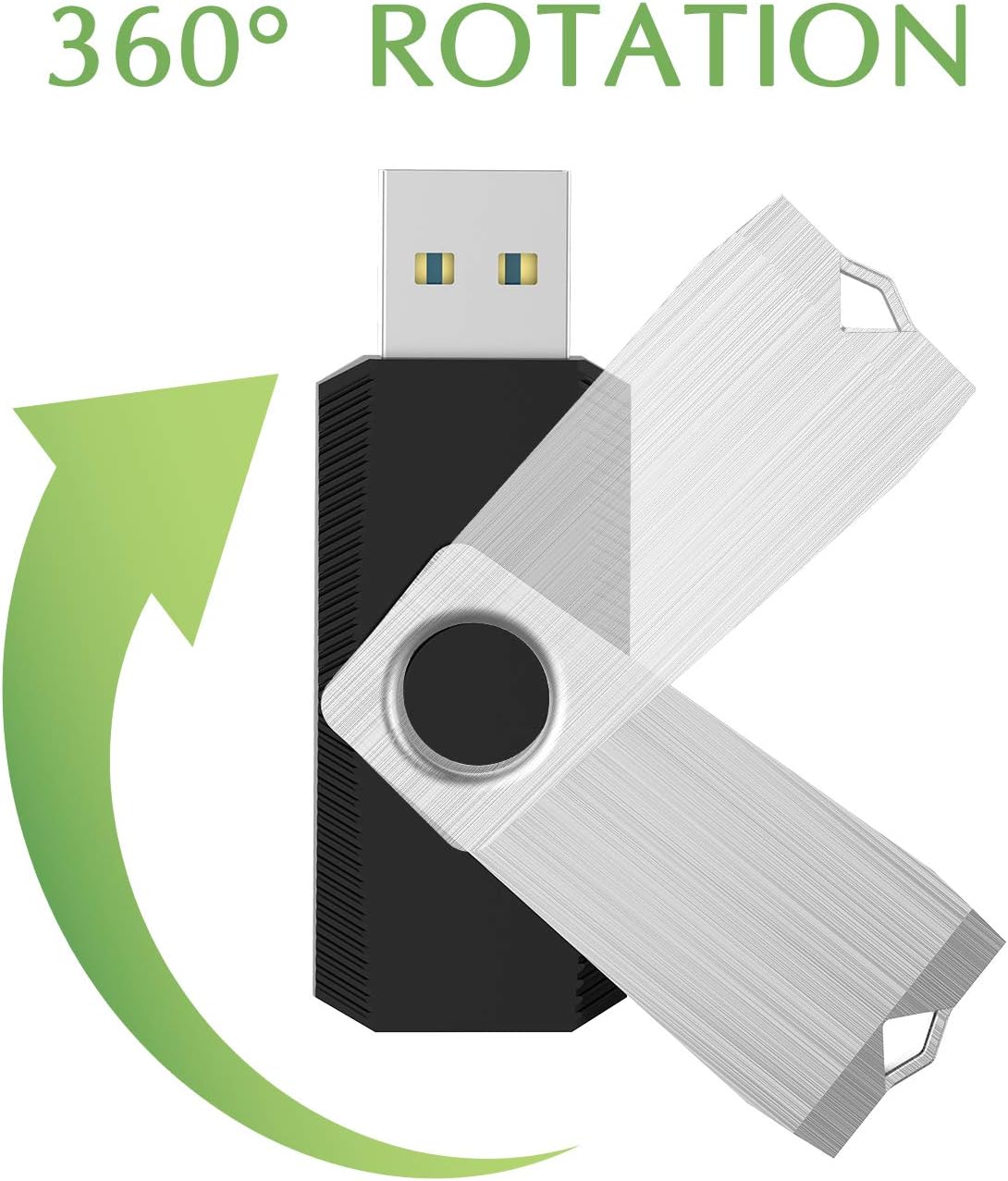 16GB 3 Pack USB Flash Drive 16GB USB Stick Bulk USB Drive 2.0 USB Key USB Thumb Drive Flash Drives 16gb Memory Stick for Computer (Black,3 pcs) - Image 2