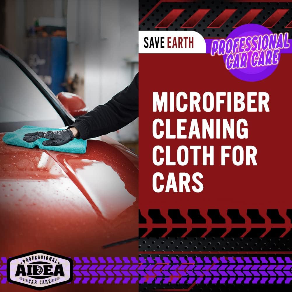 Microfiber Cleaning Cloths-50PK, Microfiber Towels for Cars, Premium All-Purpose Car Cloth, Dusting Cleaning Rags, Absorbent Towels for SUVs, House, Kitchen, Window, Gift-12×12