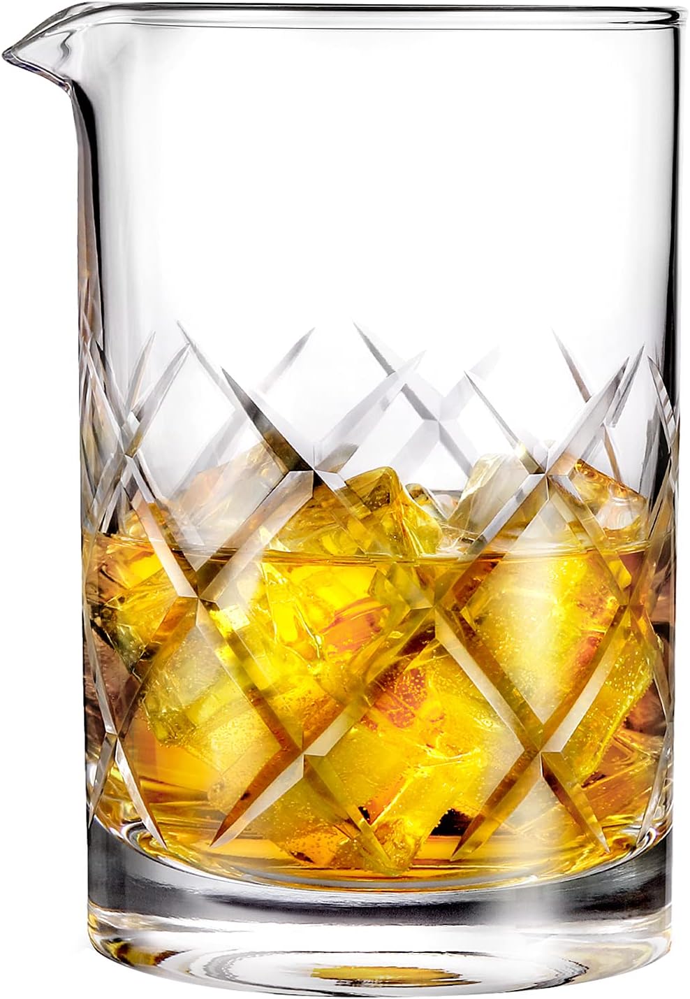 Professional 24 Oz Cocktail Mixing Glass, Thick Bottom Seamless Crystal Mixing Glass - Image 1
