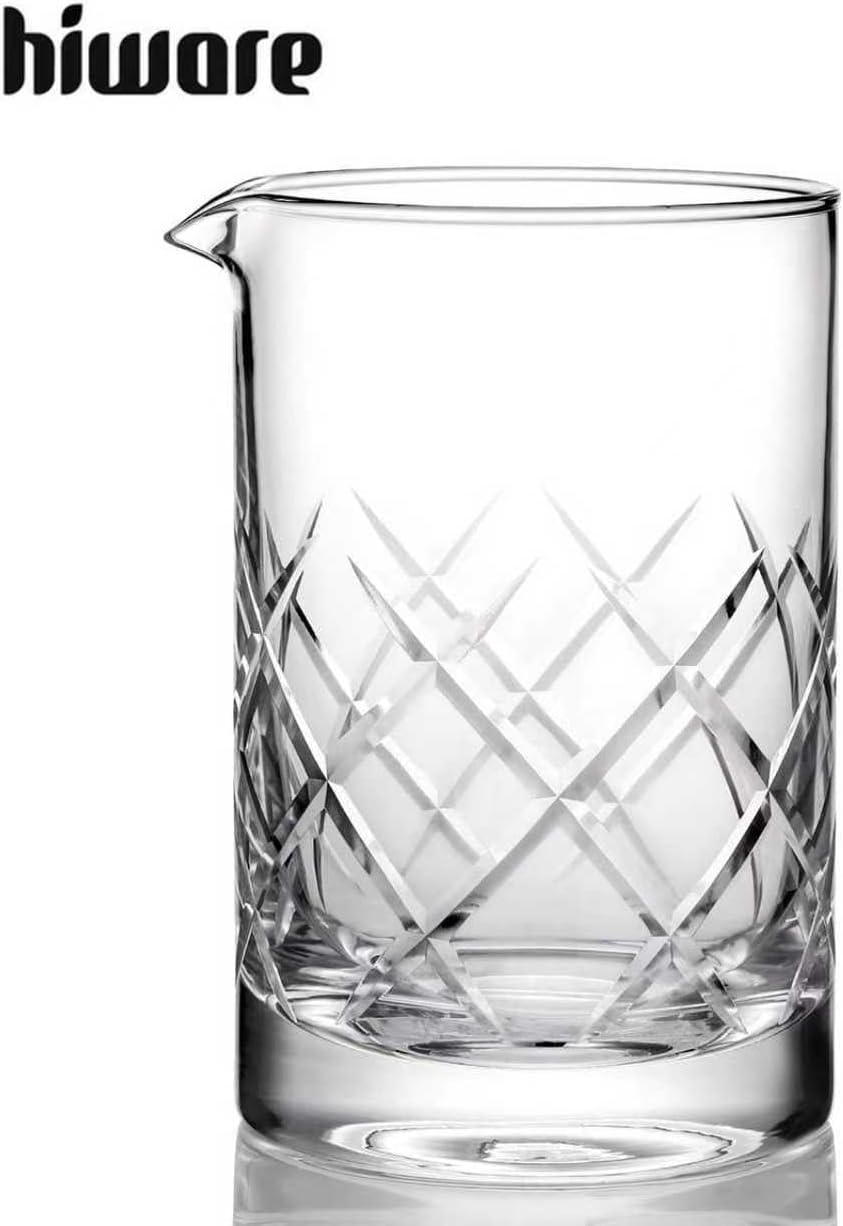 Professional 24 Oz Cocktail Mixing Glass, Thick Bottom Seamless Crystal Mixing Glass - Image 6
