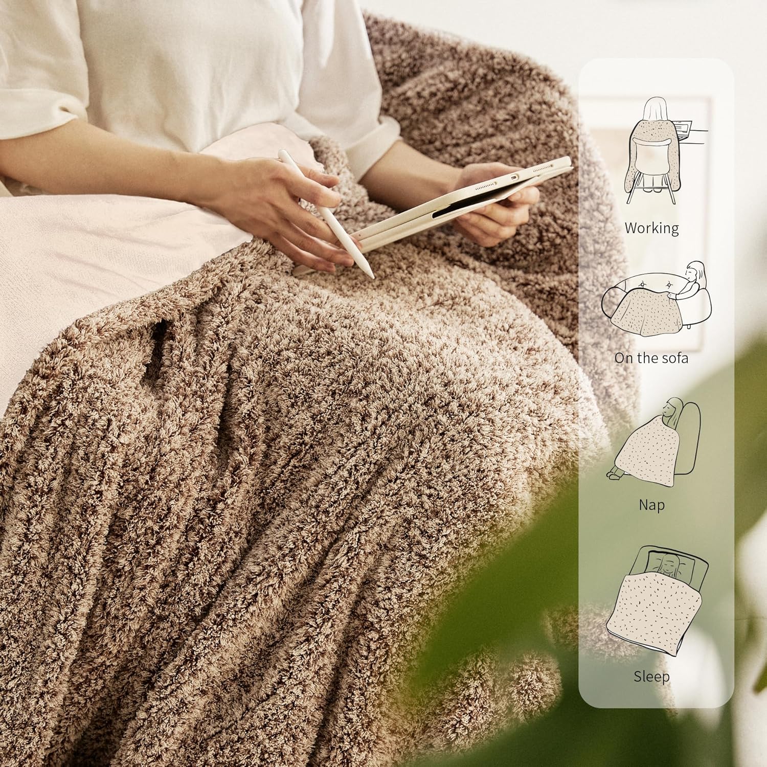Heated Blanket Electric Throw 50