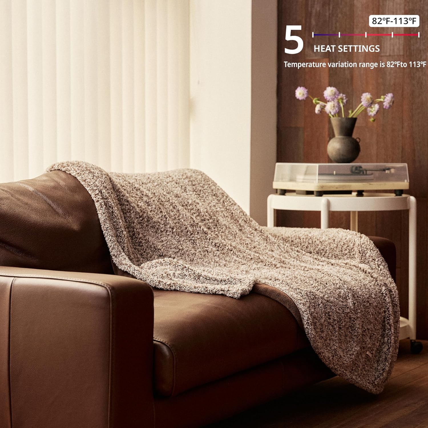 Heated Blanket Electric Throw 50