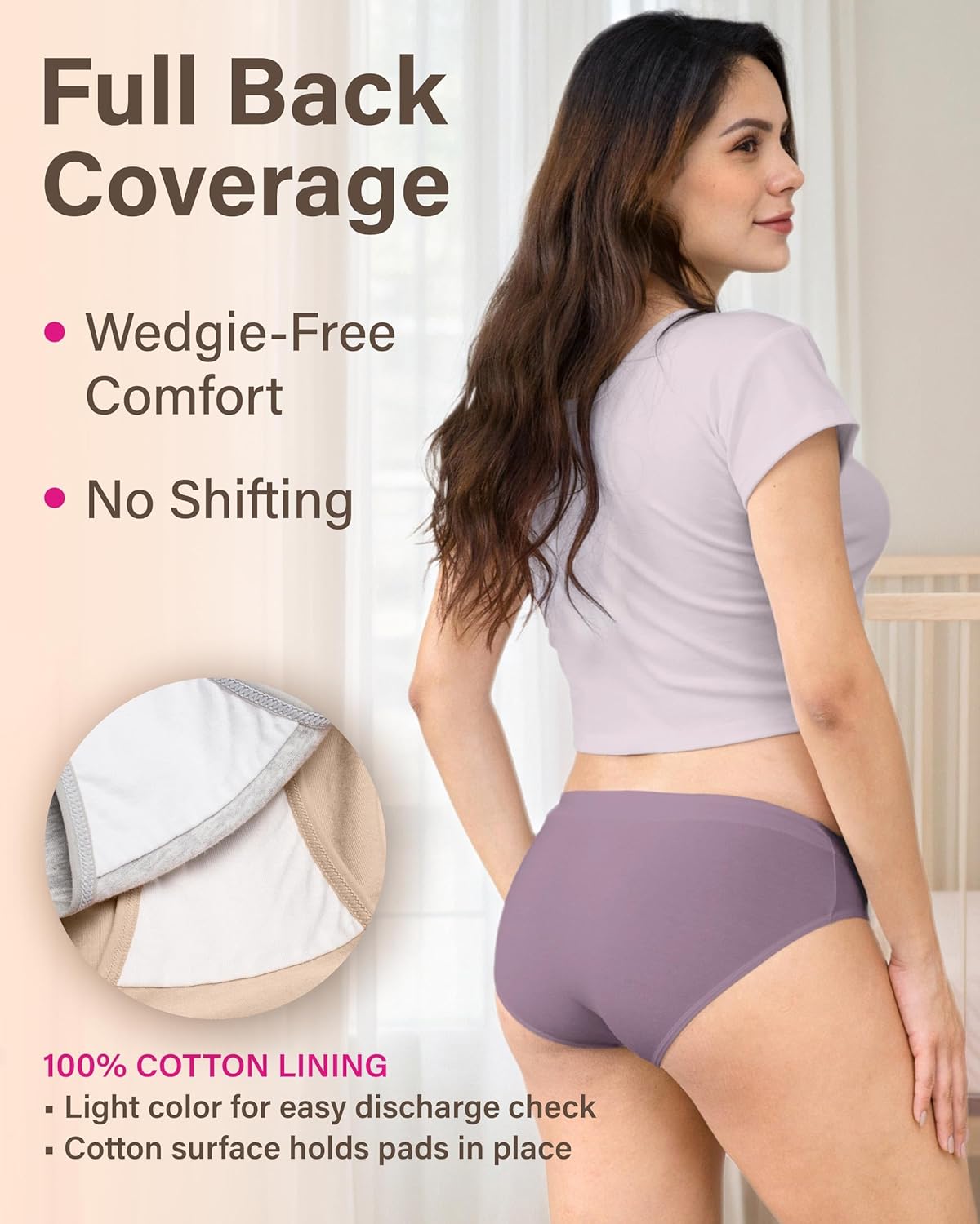 Cotton Maternity Underwear Under Bump Women Pregnancy Bikini Panties - Image 4
