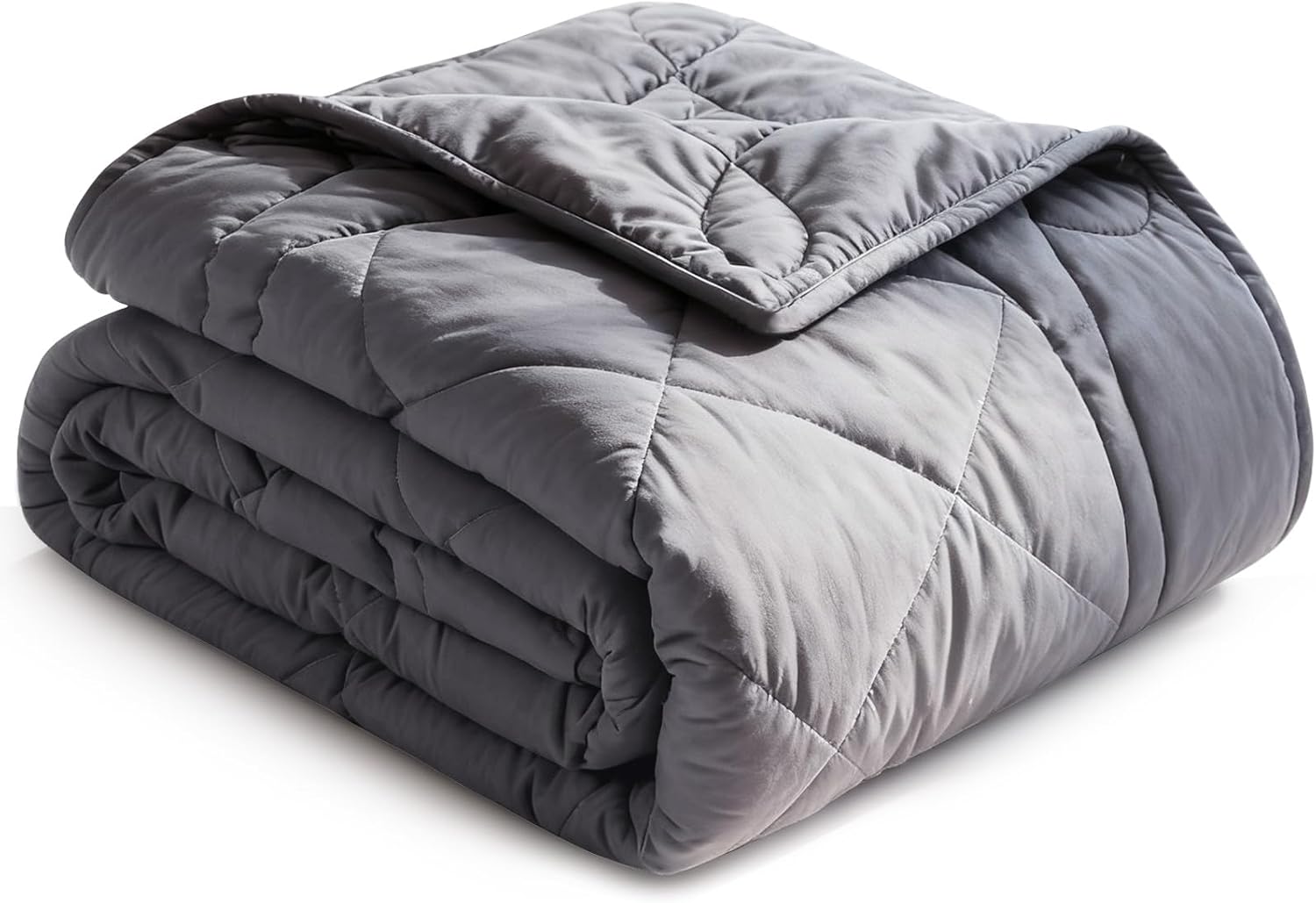 Weighted Blanket (15lbs, 60''x80''), Heavy Blanket Washable for Adult with Premium Glass Beads-Grey - Image 1