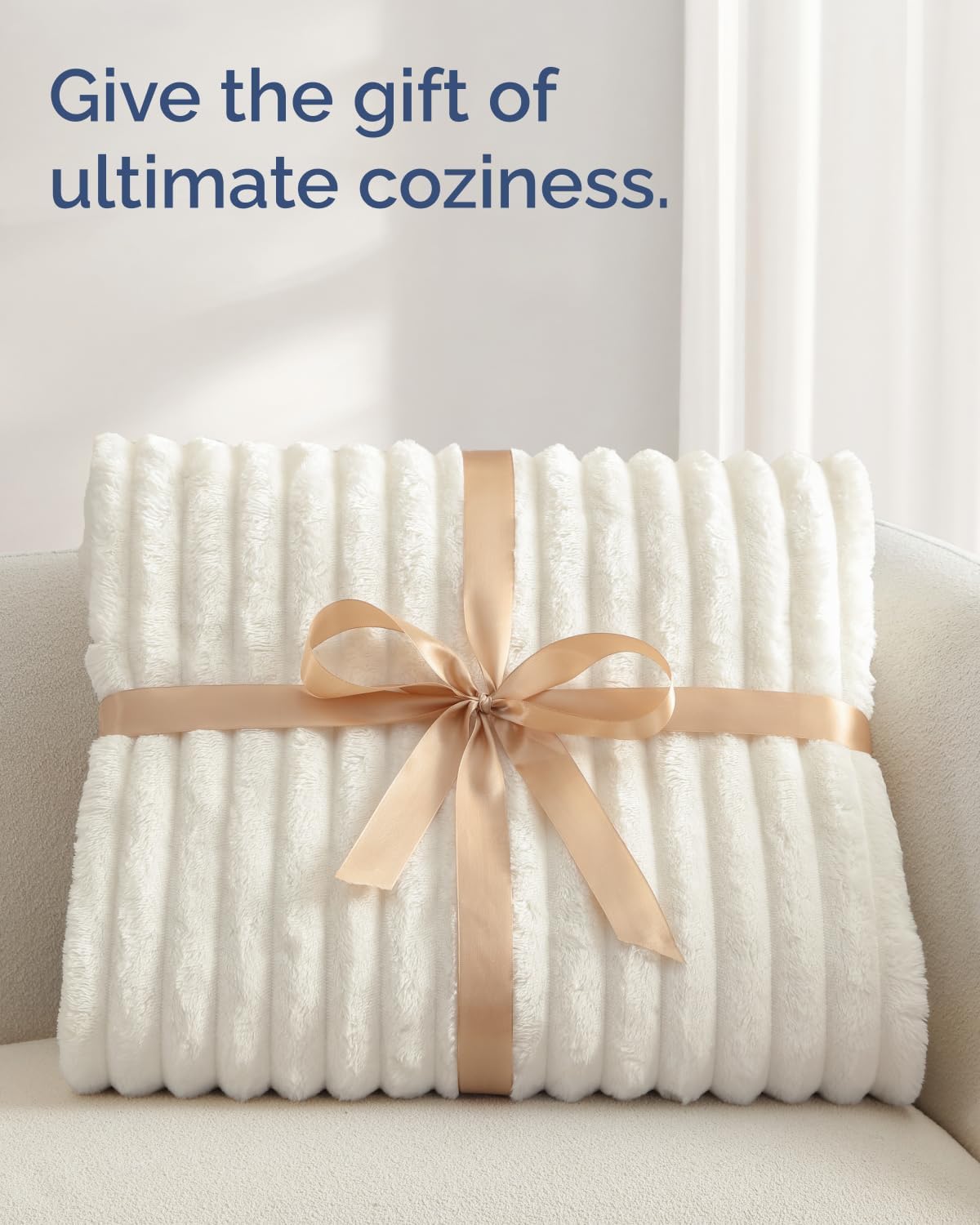 Super Soft Fleece Blanket Throw Size - Fleece Throw Blanket for Bed, Couch & Chair - Cozy, Warm & Breathable - All Season Fuzzy, Cute Decor, Microplush Bedding for Women, Men & Teens - 50x60, Ivory - Image 7