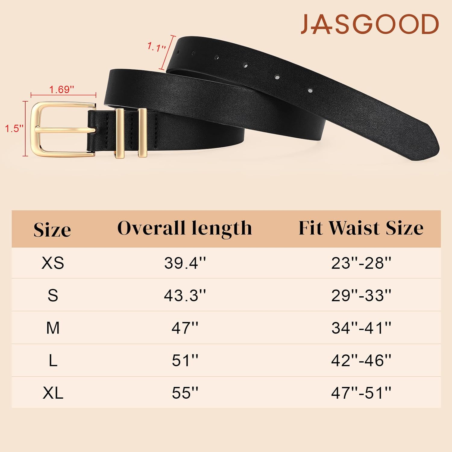3 Pack Women's Leather Belts for Jeans Pants Dresses Fashion Ladies Gold/Sliver Buckle Leather Belts - Image 6