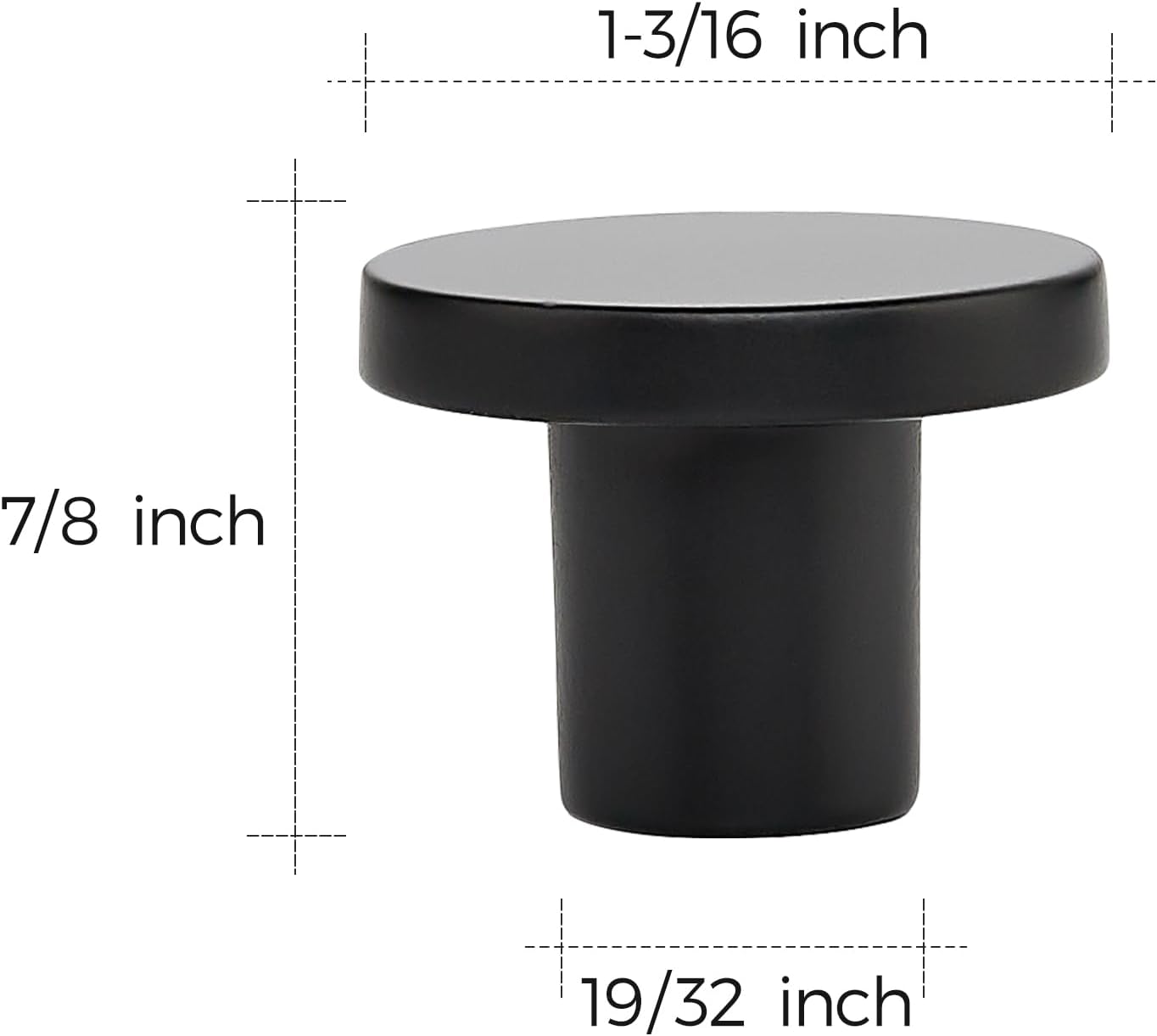 25 Pack Matte Black Round Cabinet Knobs Solid Dresser Knobs Drawer Pulls Black Cupboard Knobs for Modern Kitchen Cabinet Hardware - Image 3