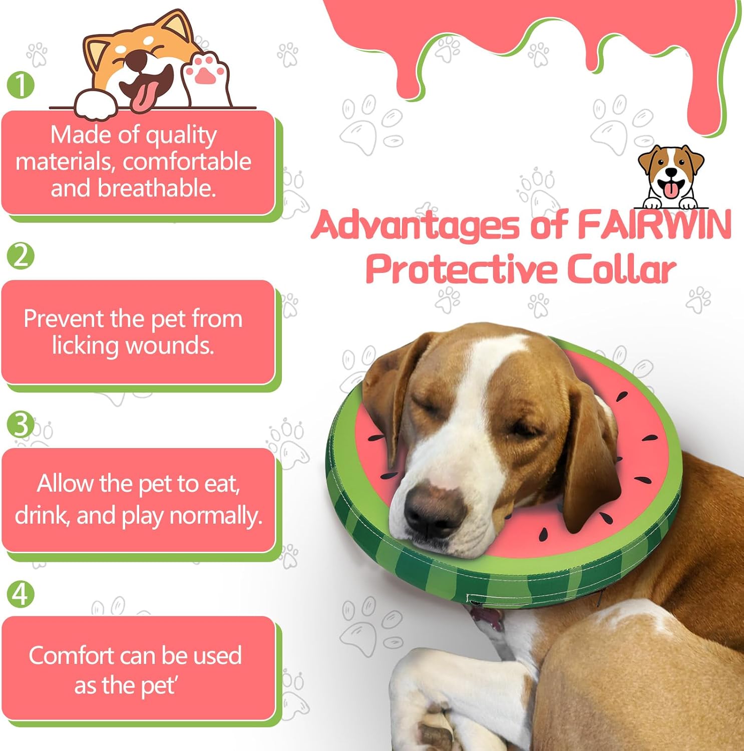 Inflatable Dog Collar Recovery Cone for Medium Waterproof Elizabethan Pillow Blow Up Pet Cone Collar Surgery Donut Convalescence Stop Licking Pulling Post Operative Anti Itch - Image 5