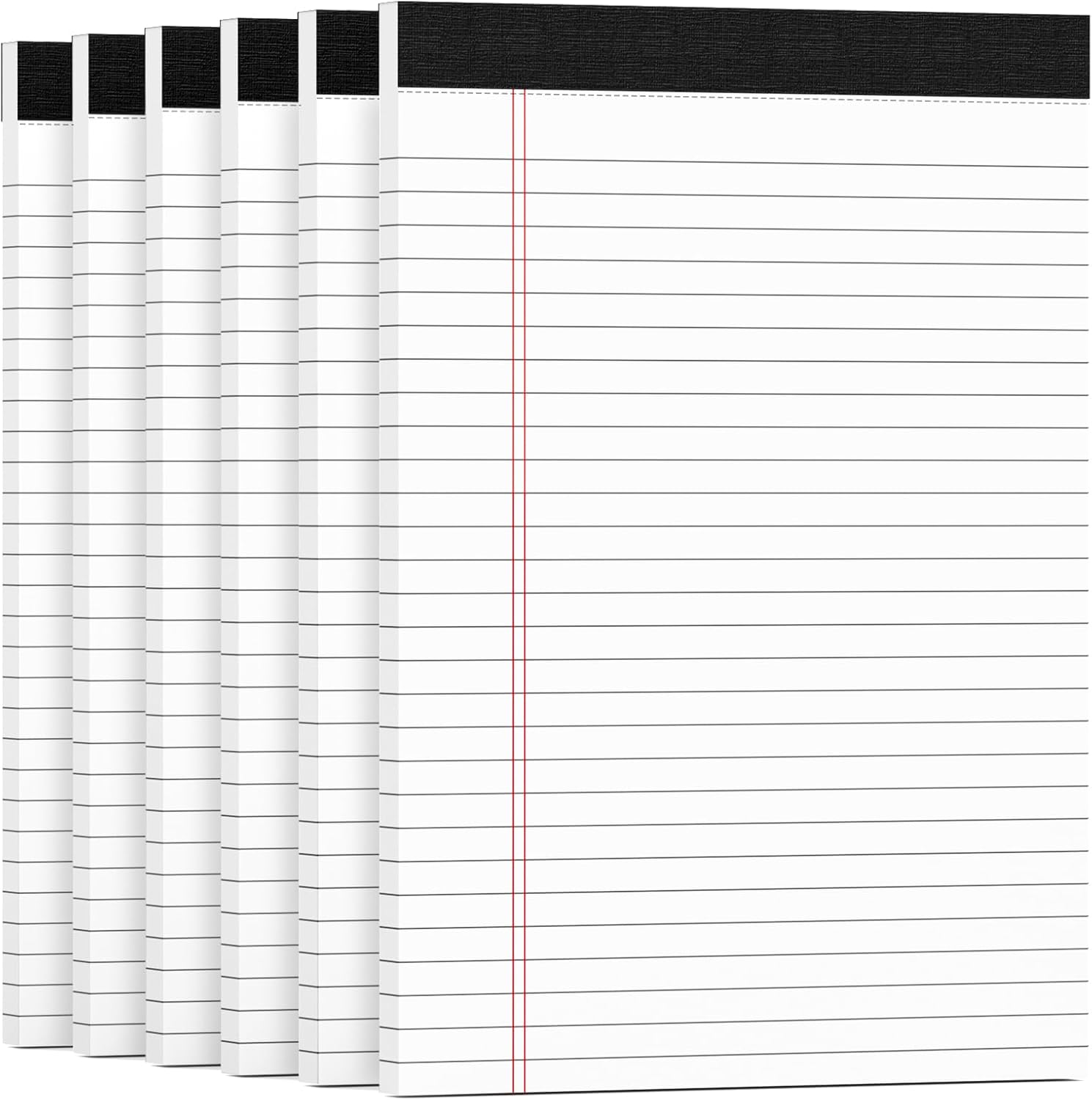 Legal Pads 8.5 x 11 White Note Pads Paper 8-1/2 x 11 Lined Paper Pad 8.5 x 11 White Legal Pad 6 Pack Notepads 8.5 x 11 Lined Writing Pads of Paper 8.5 x 11 Notepad White Paper Pads 30 Sheets/Pad - Image 1