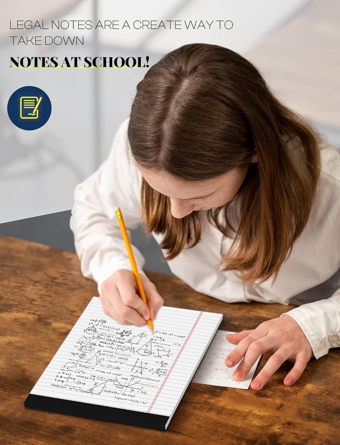 Legal Pads 8.5 x 11 White Note Pads Paper 8-1/2 x 11 Lined Paper Pad 8.5 x 11 White Legal Pad 6 Pack Notepads 8.5 x 11 Lined Writing Pads of Paper 8.5 x 11 Notepad White Paper Pads 30 Sheets/Pad - Image 7
