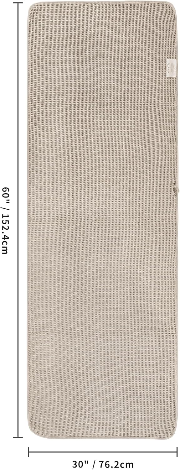 430 GSM Microfiber Oversize Quick Dry Lint Free Bath Towel, 60 x 30 in, 4 Pack (Waffle Weave) - Image 3