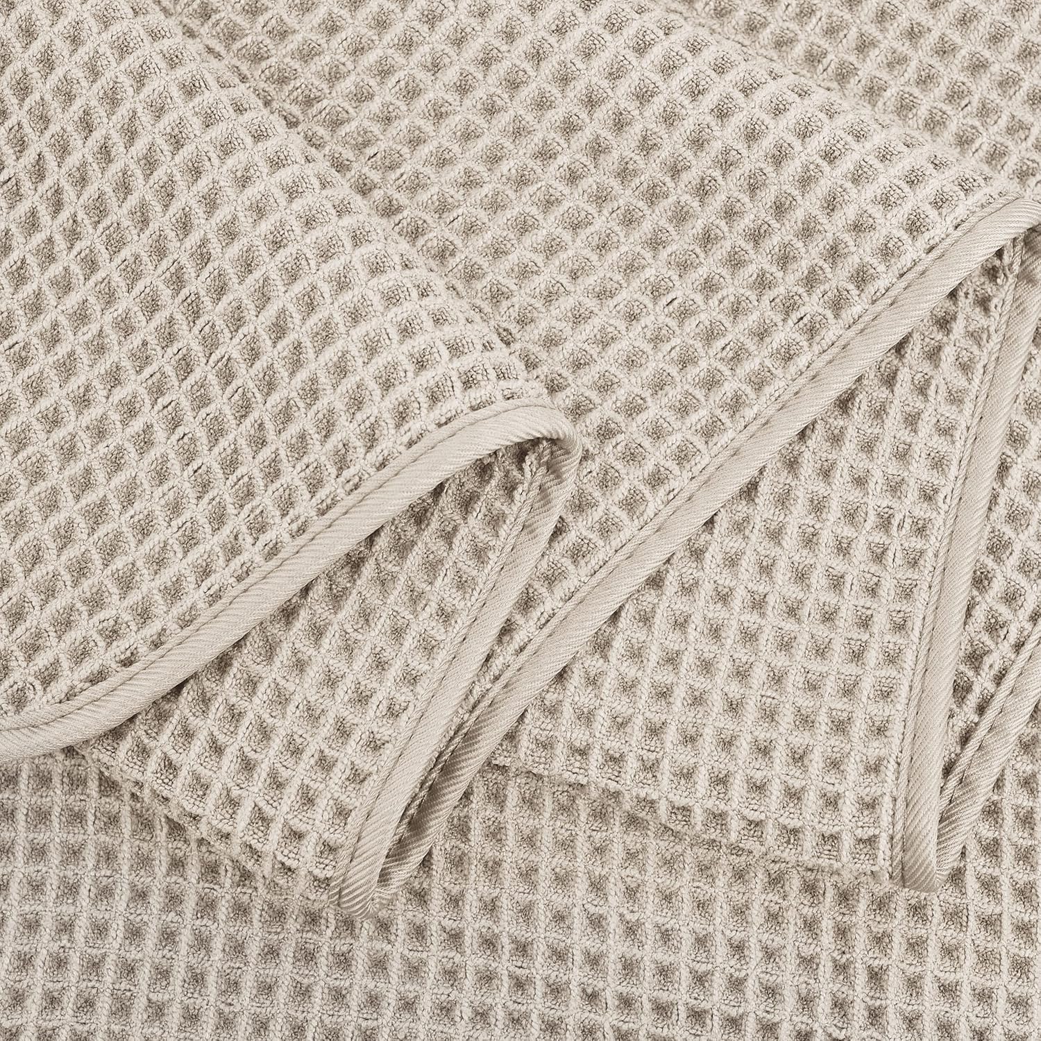 430 GSM Microfiber Oversize Quick Dry Lint Free Bath Towel, 60 x 30 in, 4 Pack (Waffle Weave) - Image 8