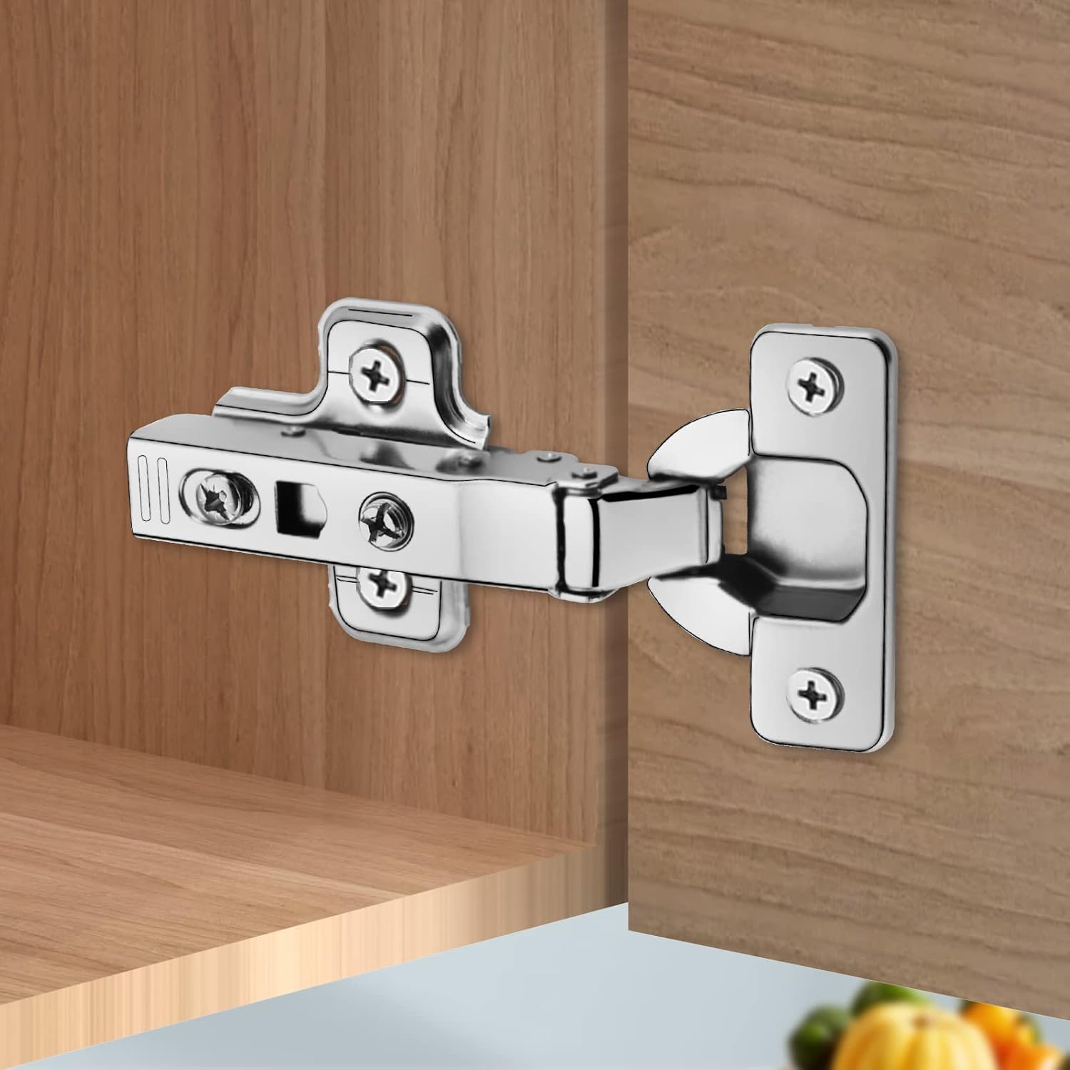 10 PCS Full Overlay Soft Close Hinges, CLIP ON Plate for Easy Installation, 105 Degree, Silent Hydraulic, Frameless European Concealed Hinges for Kitchen Cabinet Door, Wardrobes, and Bookcases - Image 1