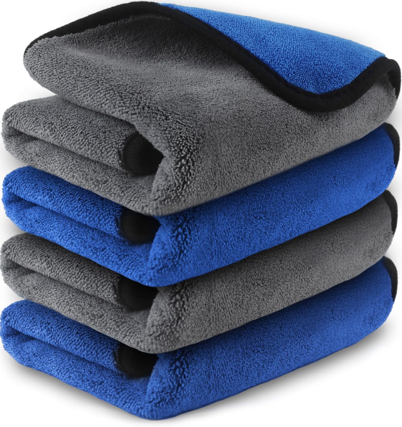 Microfiber Car Drying Towels 800GSM Thick Plush Cleaning Cloths Auto Detailing Quick Dry Wash Cloth for Interior & Exterior Lint Free, Streak Free, 40 x 40 cm, 4 Pack - Image 1