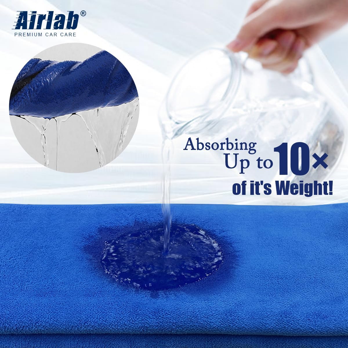 Microfiber Car Drying Towels 800GSM Thick Plush Cleaning Cloths Auto Detailing Quick Dry Wash Cloth for Interior & Exterior Lint Free, Streak Free, 40 x 40 cm, 4 Pack - Image 5