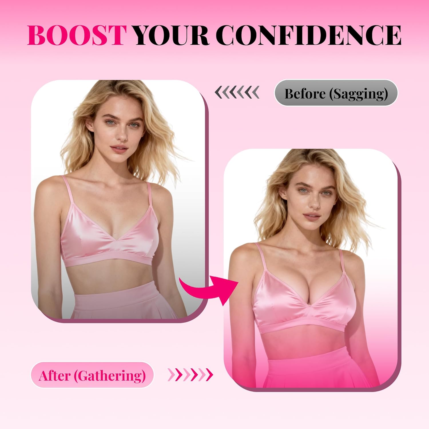 Double Sided Sticky Bra Ultra Boost Inserts Pads Reusable Push Up Lift Self Adhesive Bra Pads for Bikini Swimsuit - Image 3