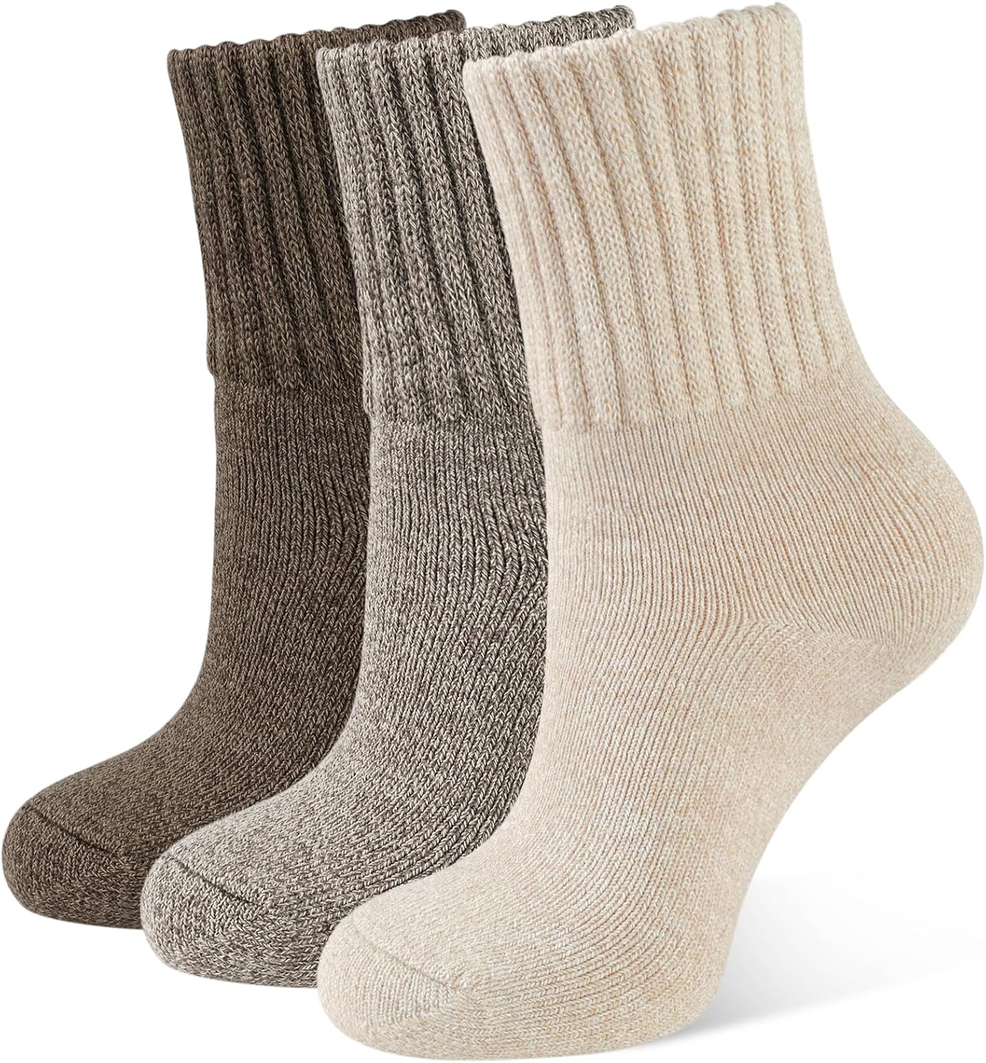 Womens Winter Boots Socks Warm Thick Gift for Women Thermal Full Cushioned Crew Socks 3 Pairs - Image 1