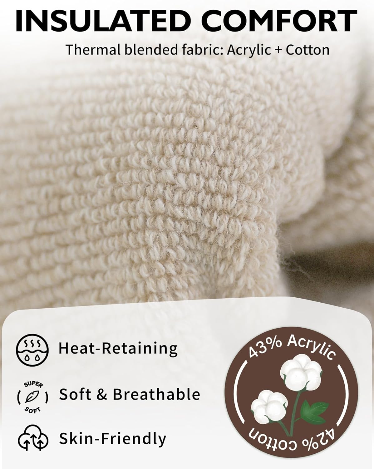 Womens Winter Boots Socks Warm Thick Gift for Women Thermal Full Cushioned Crew Socks 3 Pairs - Image 5
