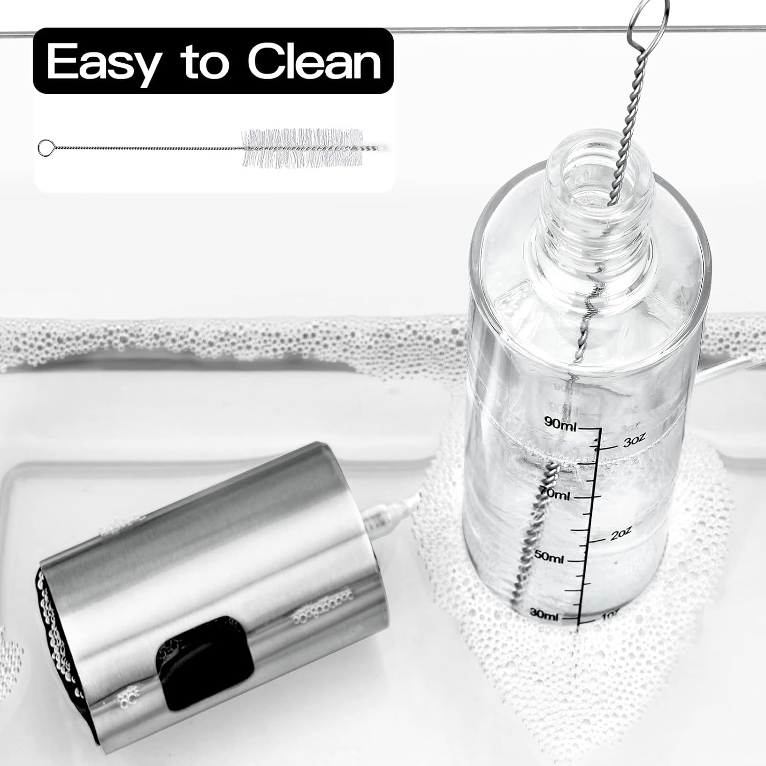 Oil Sprayer for Cooking, 2 Pack Upgraded Olive Oil Spray Bottle Mister Refillable with Scale Air Fryer Accessories for Kitchen, Salad, Baking, BBQ, Frying - Image 6