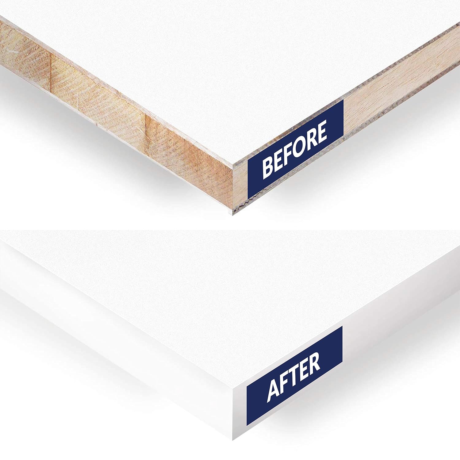 White PVC 3/4 inch x 25 ft Edge Banding Tape Peel Stick Adhesive Edging Veneer Trim Flexible Vinyl Strip Molding MDF Wood Cabinet Laminate Shelf Furniture Countertop Formica Plywood Board Repair - Image 6