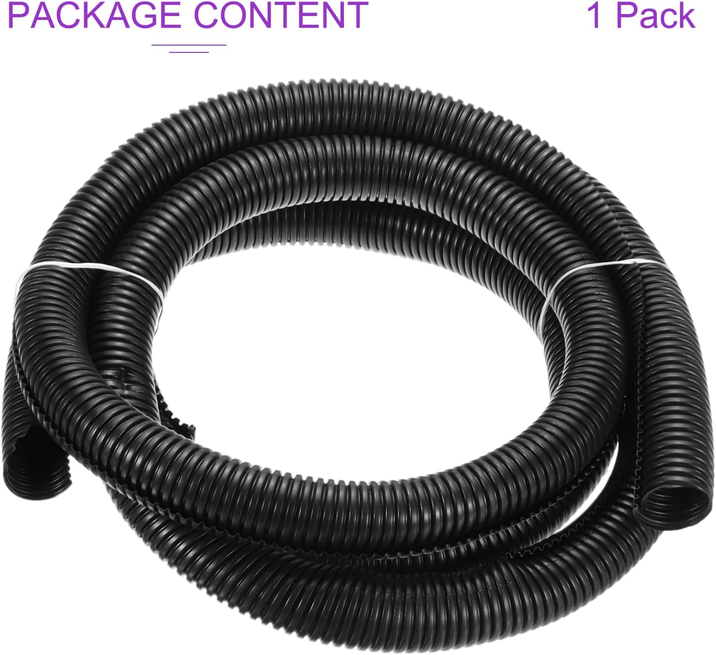 10ft Wire Loom Split Tubing 1 1/4 Inch(31.8 Mm) ID, Cord Protectors from Pet Flexible Conduit Cable Management for Office, Home, Garden, Black - Image 5