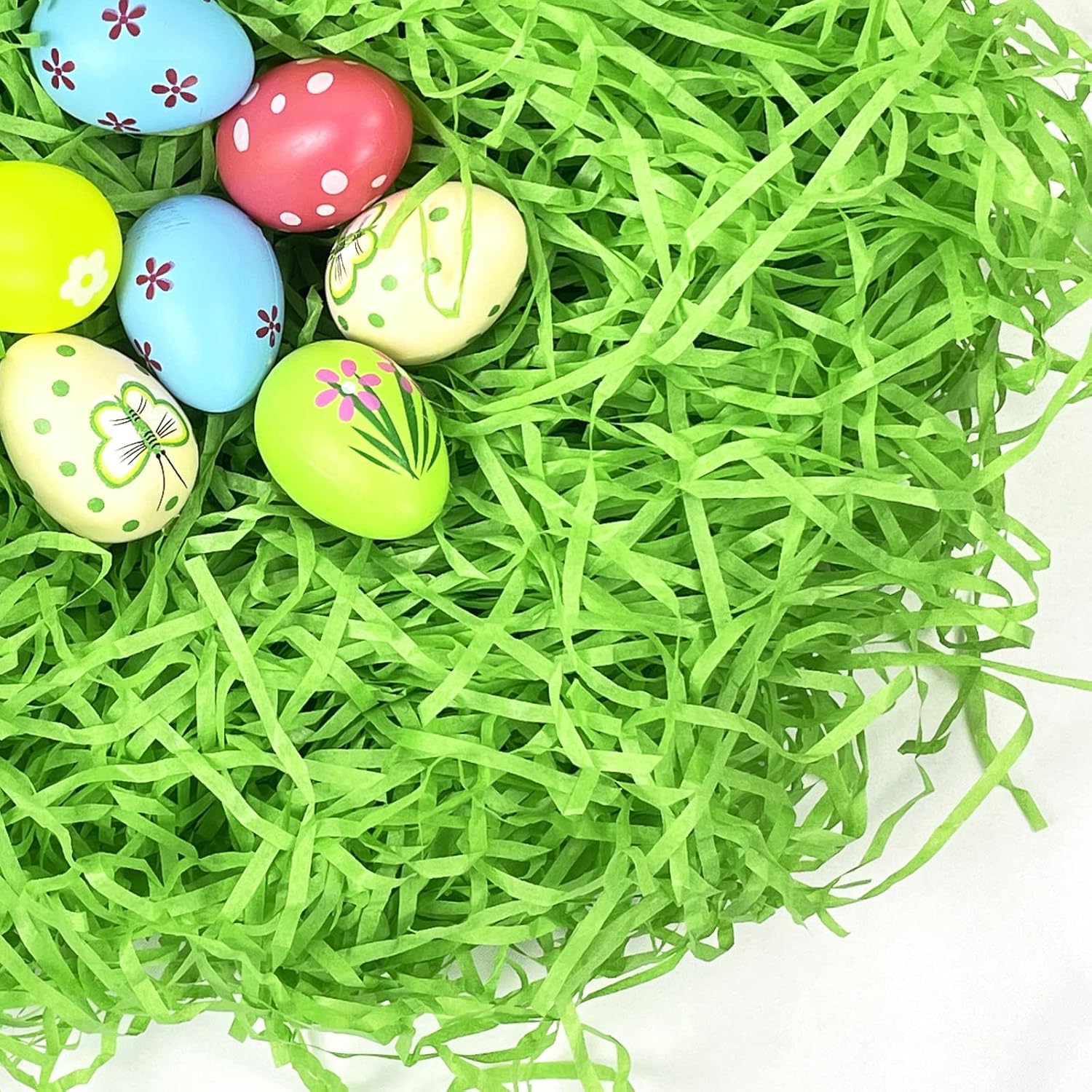 1/2 LB Easter Grass Basket Filler Recyclable Paper Shred for Easter Basket Filler Creative Eggs Decor Gift Wrap Crinkle & Filler Paper - Image 2