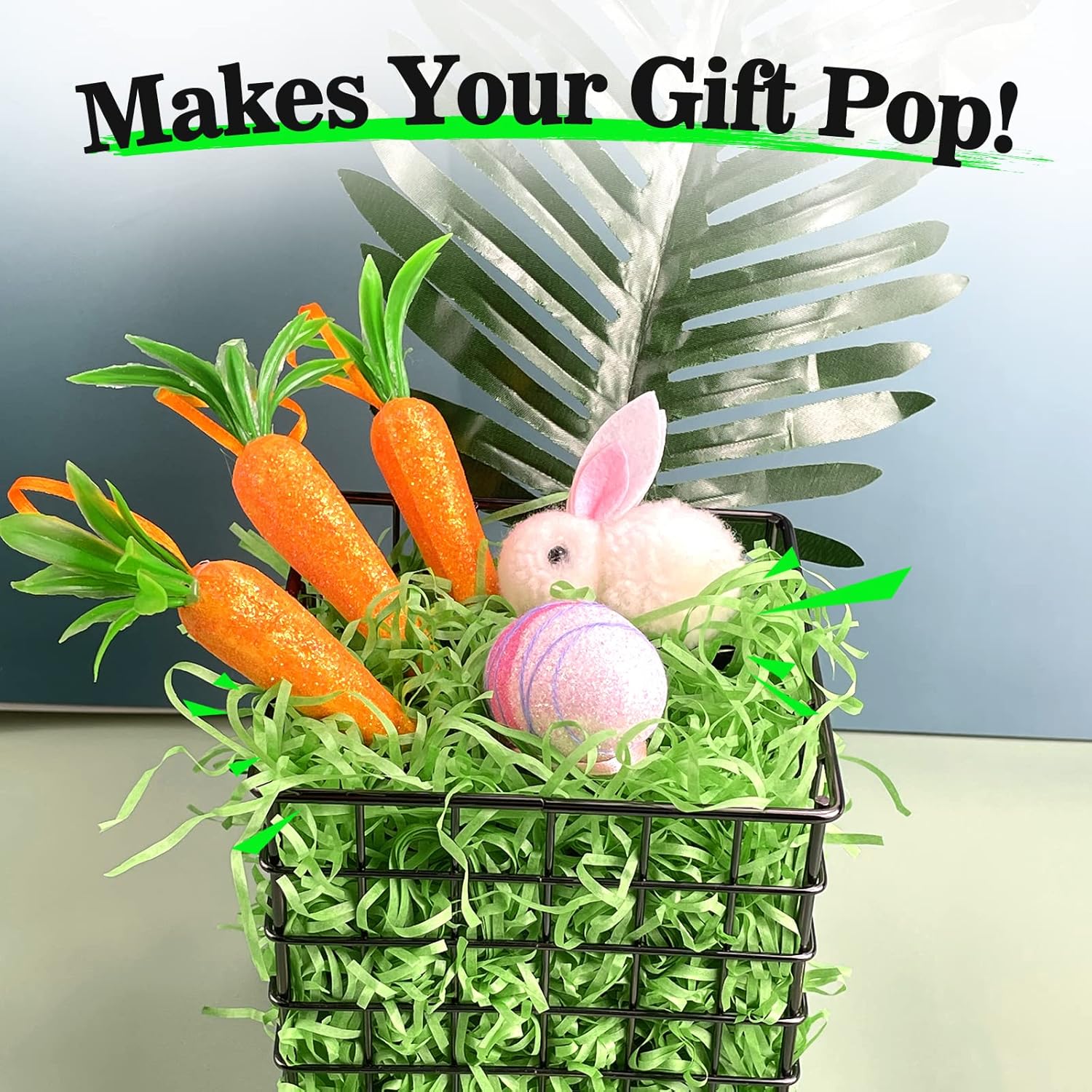 1/2 LB Easter Grass Basket Filler Recyclable Paper Shred for Easter Basket Filler Creative Eggs Decor Gift Wrap Crinkle & Filler Paper - Image 3