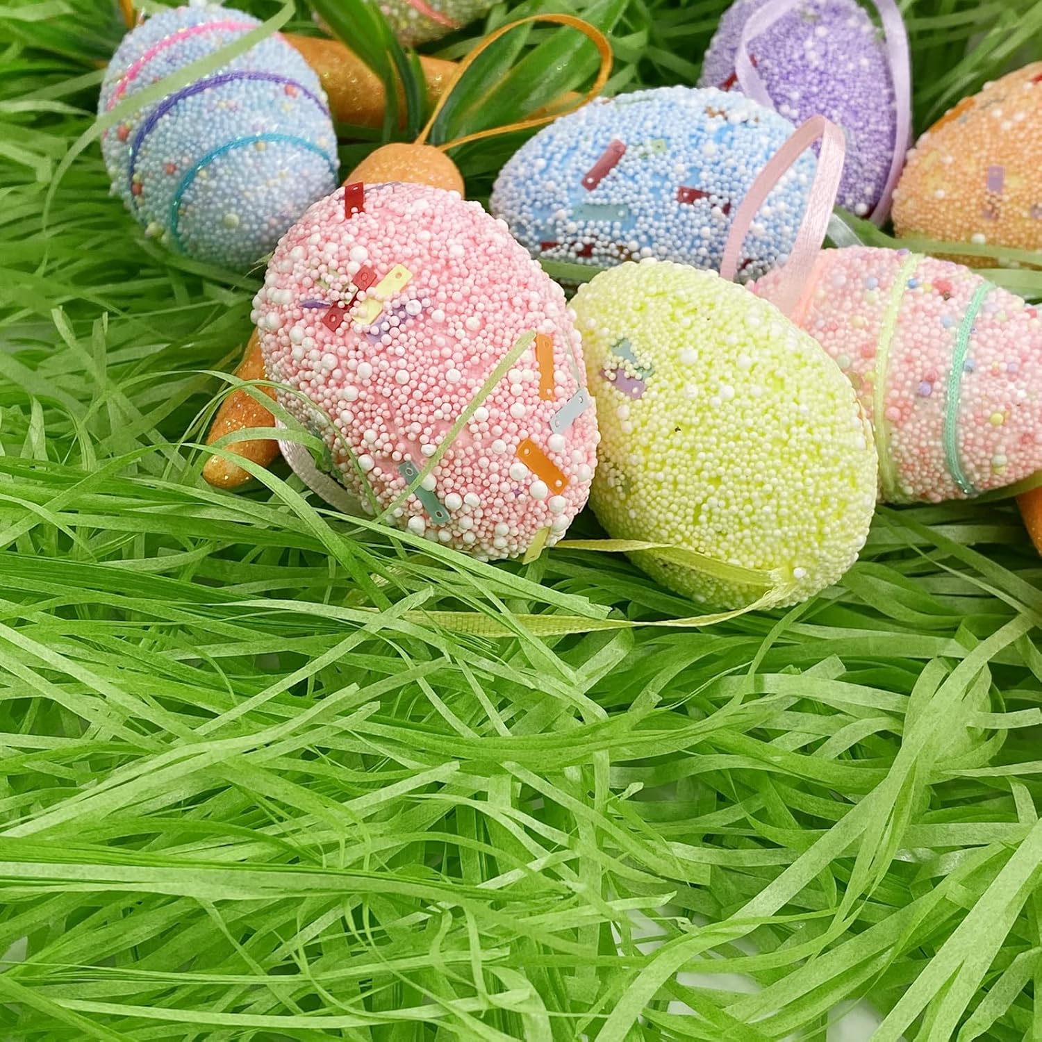 1/2 LB Easter Grass Basket Filler Recyclable Paper Shred for Easter Basket Filler Creative Eggs Decor Gift Wrap Crinkle & Filler Paper - Image 5
