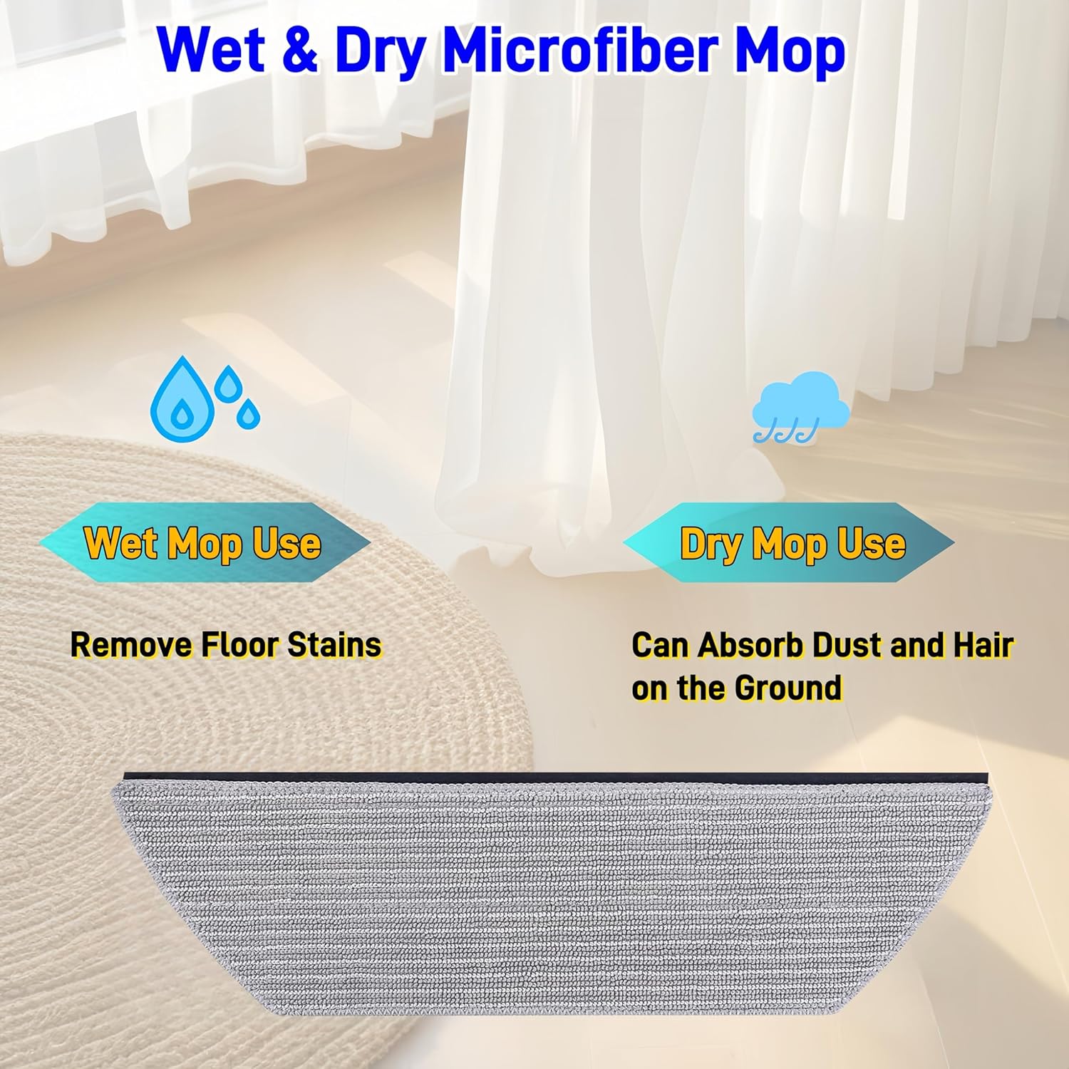 Replacement Mop Pads Compatible with Shark AV2800ZE RV2820YE RV2820ZE AV2820S AV2820AE RV2800AE RV2800S PowerDetect Never Touch Pro Robot Vacuum,Washable Reusable Replacement Microfiber Soft Mop Pads - Image 4