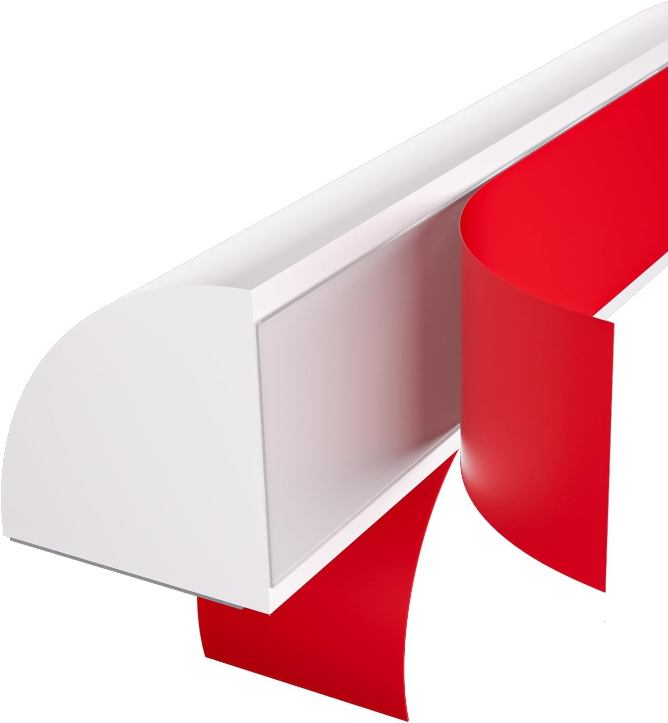 Flexible Quarter Round Molding, Mini Peel and Stick Rubber Trim Molding for Wall Edge Floor Corner,Staircase Cabinet Tub Edge (White, 118Inch) - Image 1
