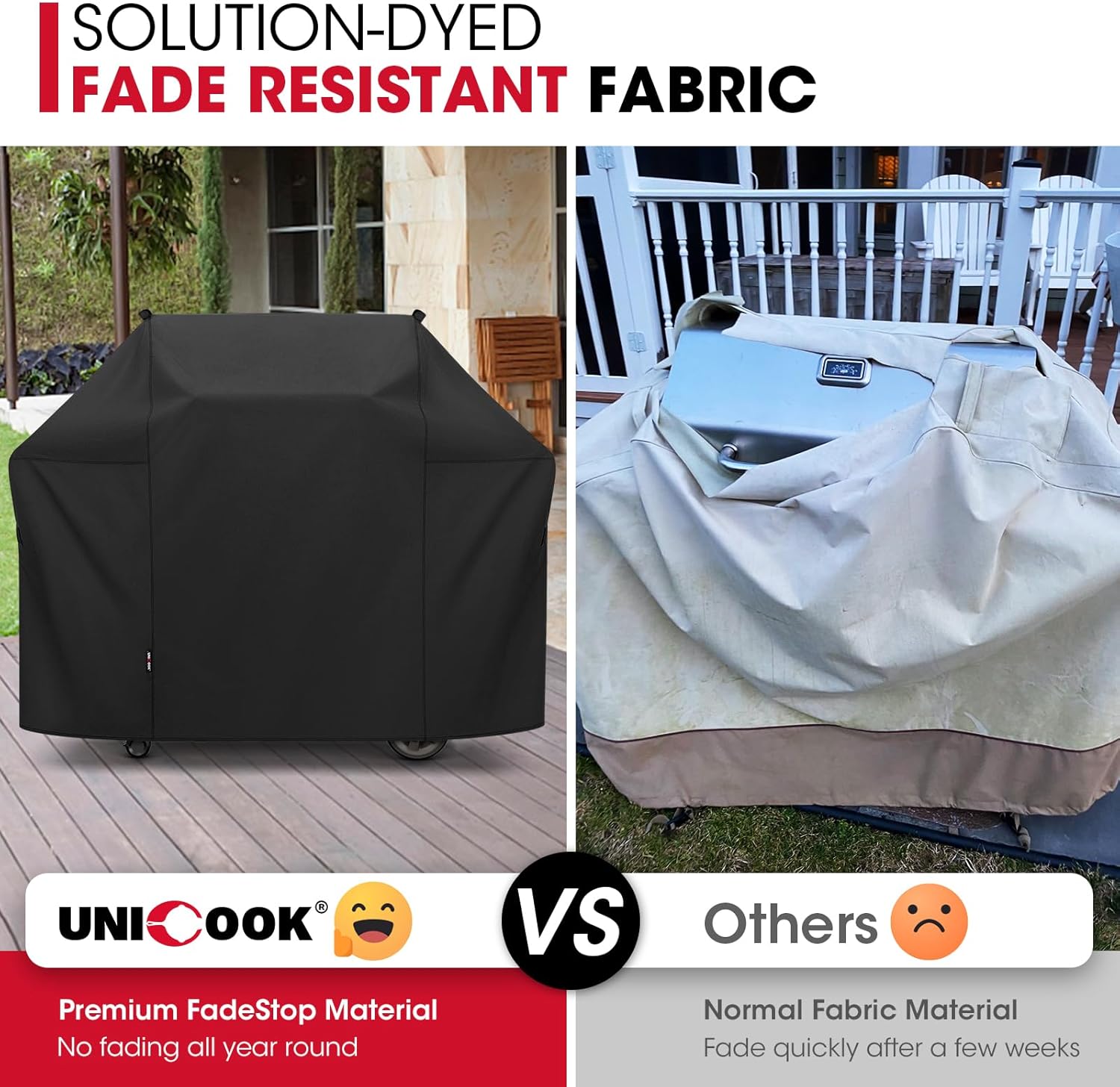 58 Inch Grill Cover for Weber Genesis II, LX 300 Series and Genesis 300 Series Gas Grills, Heavy Duty Waterproof Fade Resistant BBQ Cover, All Weather Protection, Compared to Weber 7130 - Image 4