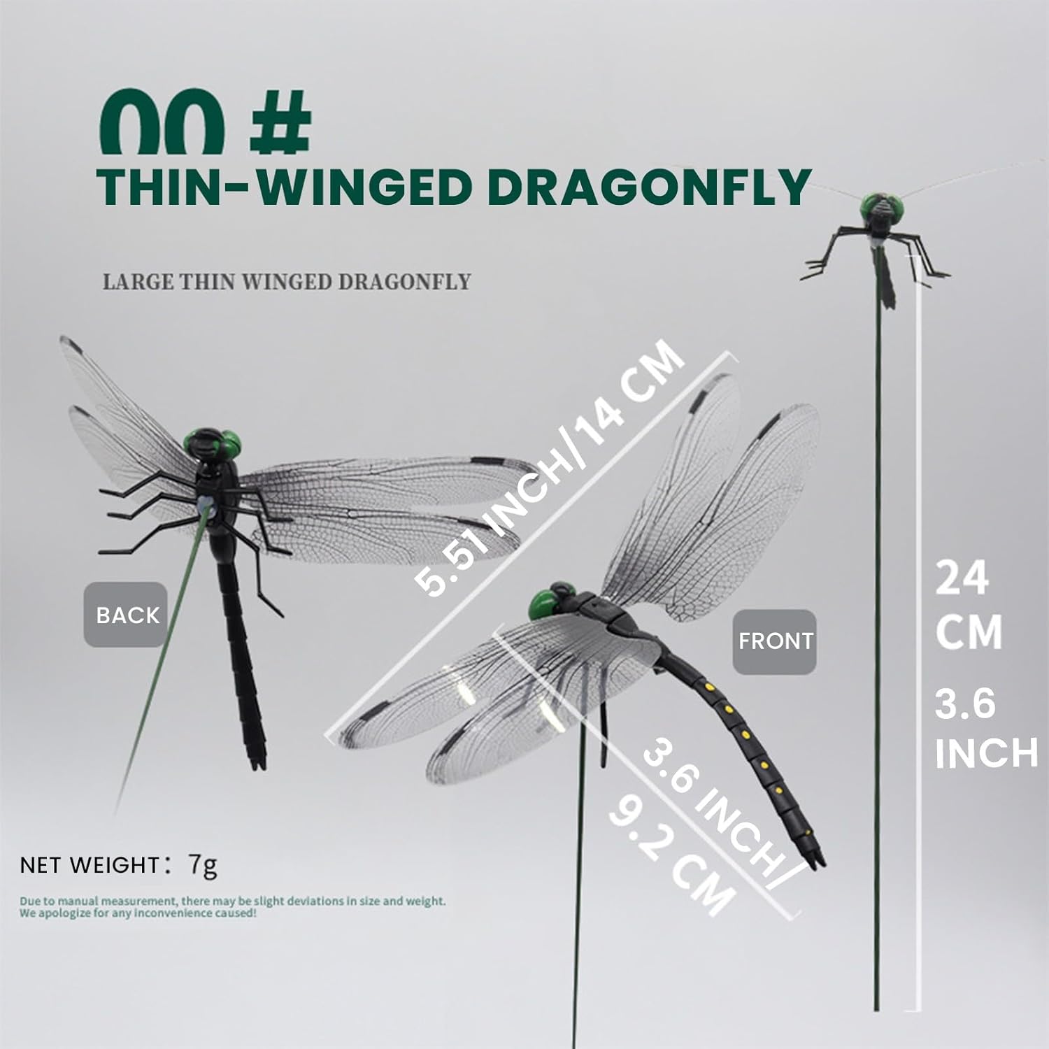 20 Pcs Dragon Fly Clips for Bugs Repellent, 3D Artificial Dragonfly Hat Clip, Dragonfly Garden Decor (20, Black*20 Pcs) - Image 2